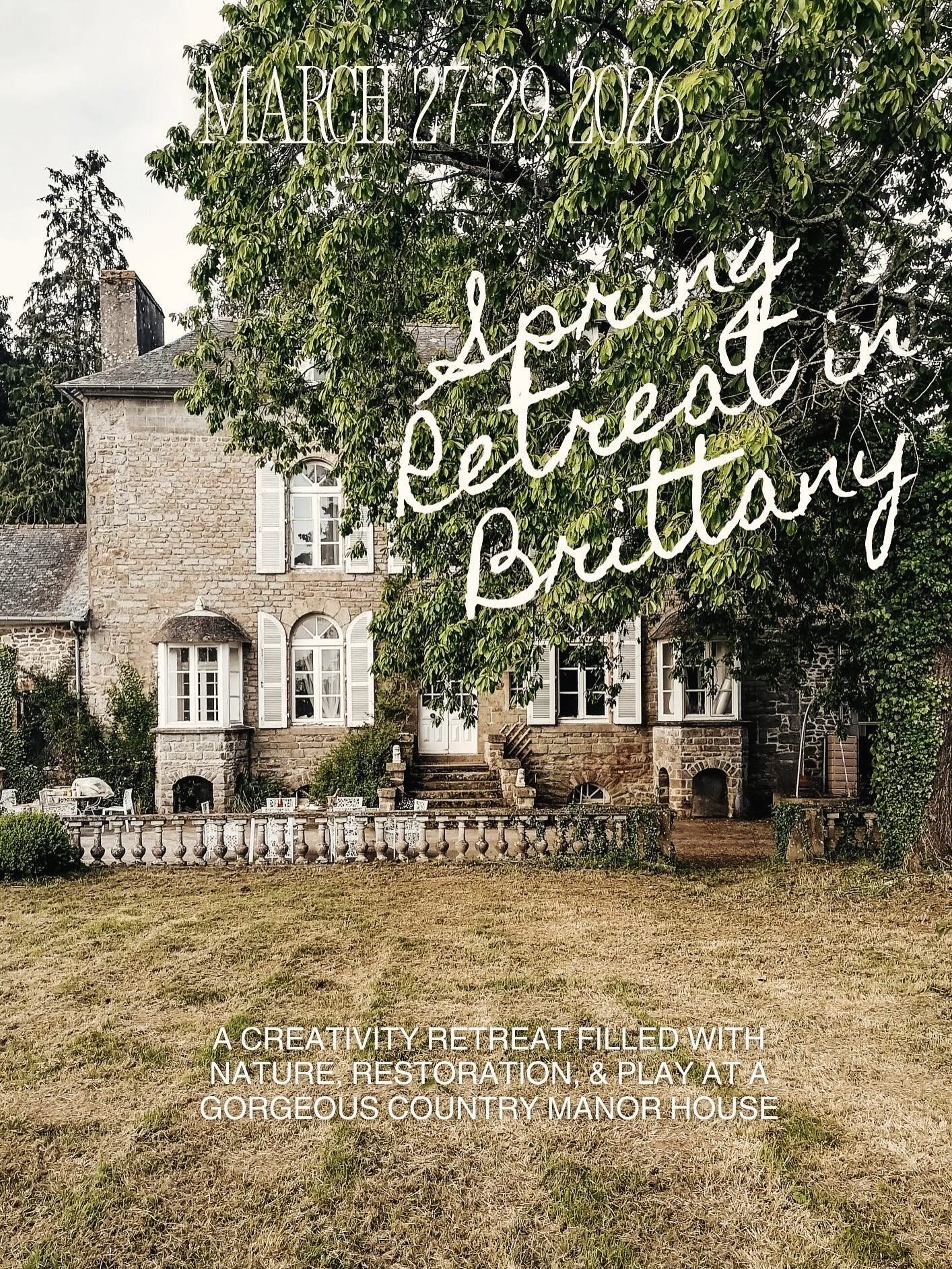 I recently had the pleasure of attending a retreat at @lemanoircache (more on that to come!), and fell in love with the magical 18th cent. manor house, lovely owner, delicious meals, gardens, and sumptuous rooms—so much so that I decided to lead a retreat here!
Please join me the weekend of March 28th for a creative wellness retreat.
Step into a restorative, creative cocoon at the Manoir nestled in the wild beauty of Brittany (accessible via Rennes TGV).
This is an invitation to slow down, reconnect with your imagination, reclaim your childlike creativity and sense of play, and rekindle what’s most alive and seeking to emerge—like spring blooms breaking ground after a long winter.
Over our time together we will—
🌷Engage in workshops designed to awaken curiosity, bring peace and clarity, and open creative expression using journaling, painting, breathwork, and guided reflections.
🌷Immerse in the sensory richness of Brittany, with time for taking mindful nature walks.
🌷Enjoy nourishing spring meals and beverages, including local treats and wine.
🌷Rest and enjoy downtime in the picturesque manoir filled with artwork, beautiful furnishings, and warmth—inviting reflection and delight.
🌷Connect with a small dynamic group.
RATES: Saturday 10am to Sunday 2pm:
300 € shared room (twin beds) with en-suite bath
395 € private room with en-suite bath
All-inclusive (except for transportation)
ADD ON: Friday night dinner and lodging 150 €
Whether you arrive seeking inspiration, momentum on a creative project or ritual, respite from demands of daily life, or simply the joy of creating and connecting, this weekend offers a sanctuary for your imagination and soul to flourish.
Surrounded by Brittany’s landscapes—forested paths, medieval villages, and dramatic skies—you’ll leave the weekend feeling enchanted and inspired, with friendships and memories to last a lifetime.
All are welcome, whether you consider yourself to be creative or not.
Photos in 1-5 credit: @lemanoircache
#moonlightmusings #springretreat #brittany #creativeretreat #brittanyretreat #creativity #play #joy #restore #rest #bretonmanoir #creative #wellnessretreat #connection #community #selfcare