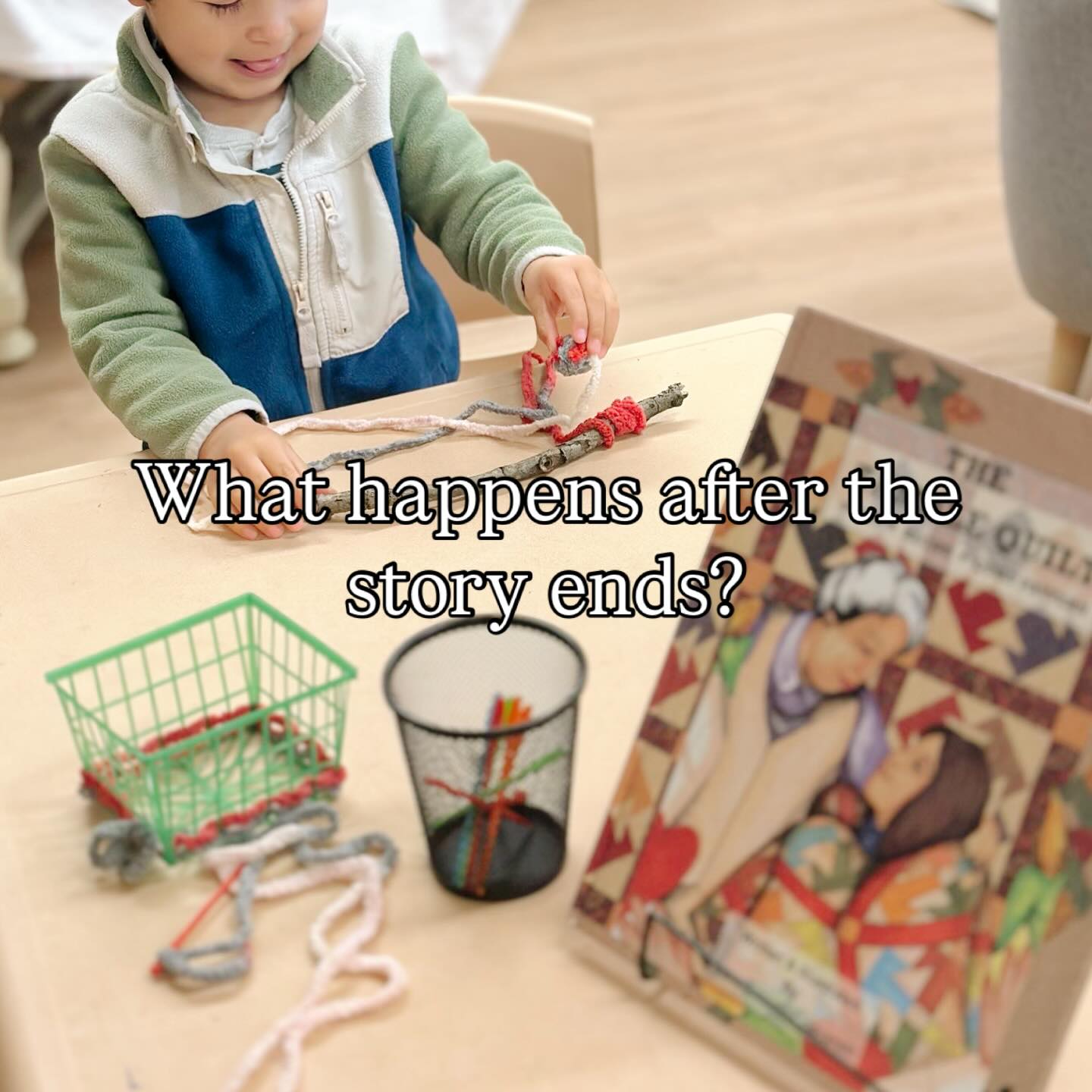 From story to experience 🤍
After reading The Tamale Quilt, children were invited to weave using yarn and sticks — exploring texture, patience, creativity, and culture through their own hands.
Learning looks different when children are trusted to create. 🌱