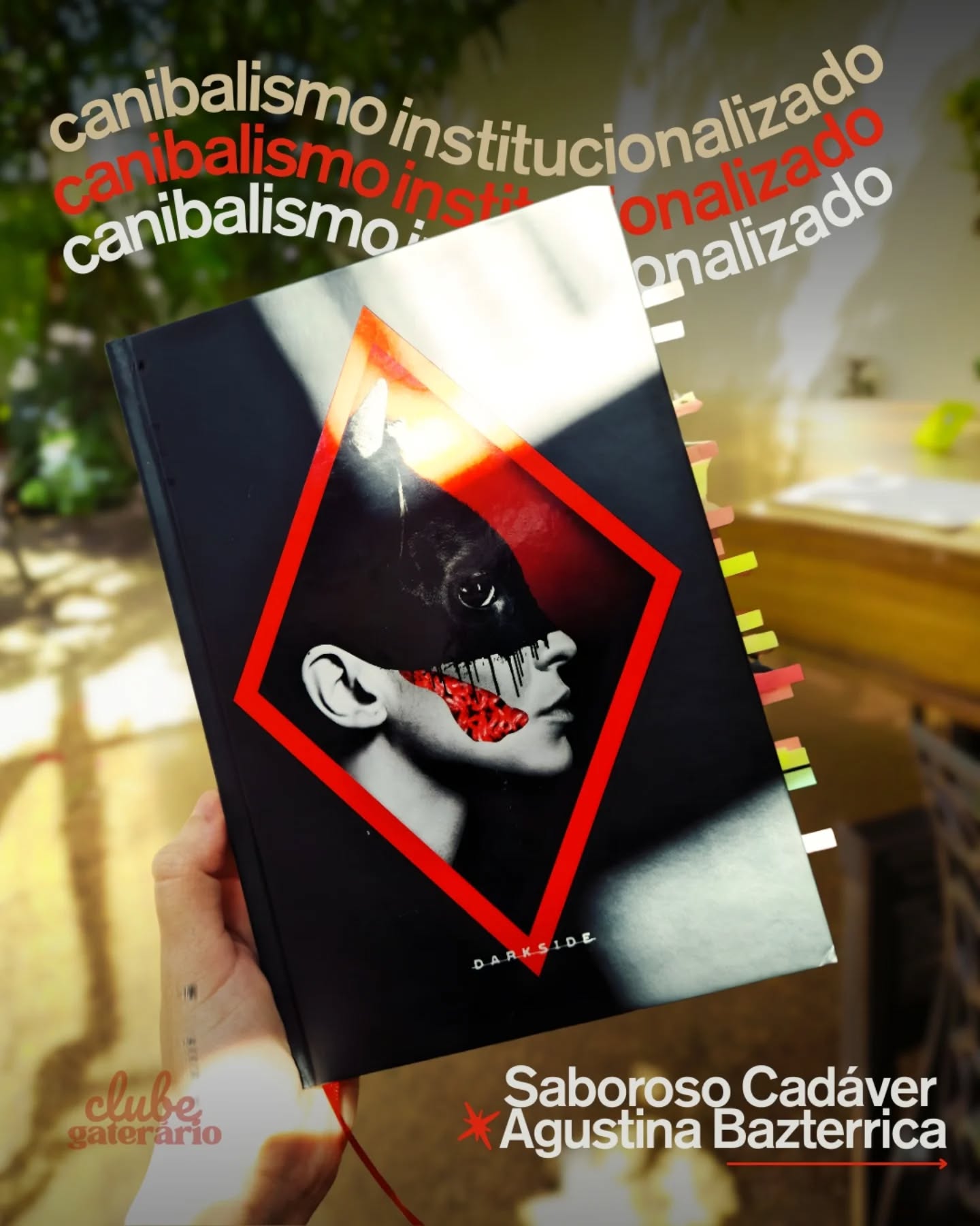 Nossa primeira leitura do Clube Gaterário em Julho de 2025 foi Saboroso Cadáver, de Agustina Bazterrica, autora argentina que coloca nas páginas um horror visceral e visual, questionando, por meio da distopia, questões como a falta de pensamento crítico, o poder da linguagem sobre o que se pode ou não dizer, a desumanização de corpos femininos, a sociedade de consumo, os mecanismos de normalização da violência e a crise de valores humanos em contextos extremos, entre outros.
Vocês podem ler nossas considerações completas no nosso perfil do skoob: https://www.skoob.com.br/perfil/clubegaterario