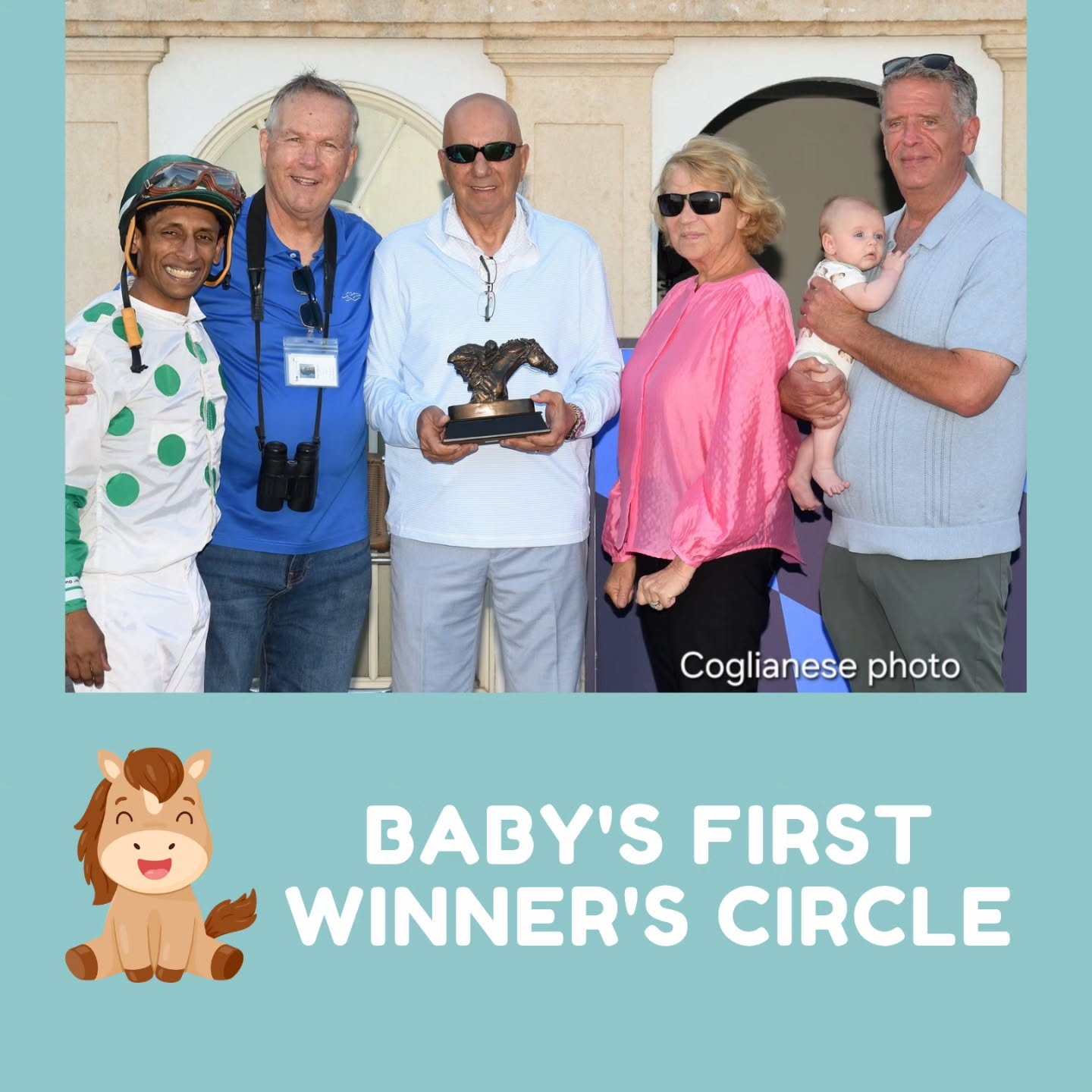 Hey, we celebrate alot of milestones around here. Congratulations to 4-month-old apprentice trainer Henry for making it to the winner's circle for the first time! ๐๐ถ
@coglianesephotos photo