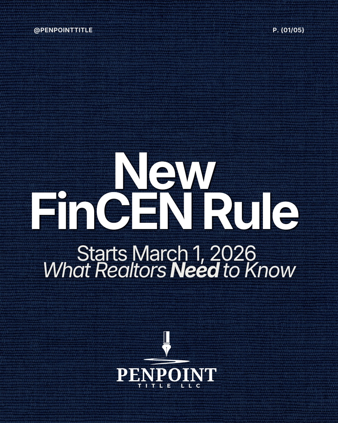 New federal reporting requirements take effect March 1, 2026 for certain all-cash entity purchases.
The more prepared you are now, the smoother your closings will be later.
Save this for your 2026 transactions and stay informed!