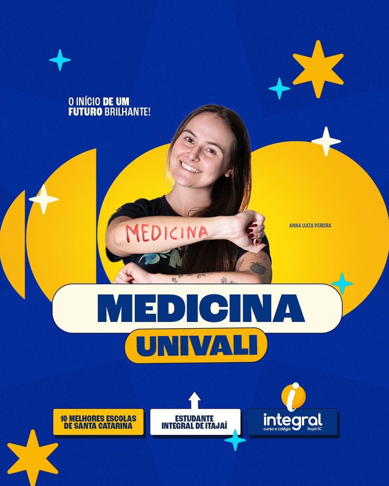 A Anna é a 22ª aprovada do Integral em Medicina na Univali 2025/2026.
O maior índice de aprovados é do Integral, com aprovações somente de alunos Integral Itajaí.
Aqui não somamos resultados de outras unidades ou sistema de ensino. ✅😉
#medicina #vestibular #prevestibular #colegio #melhor