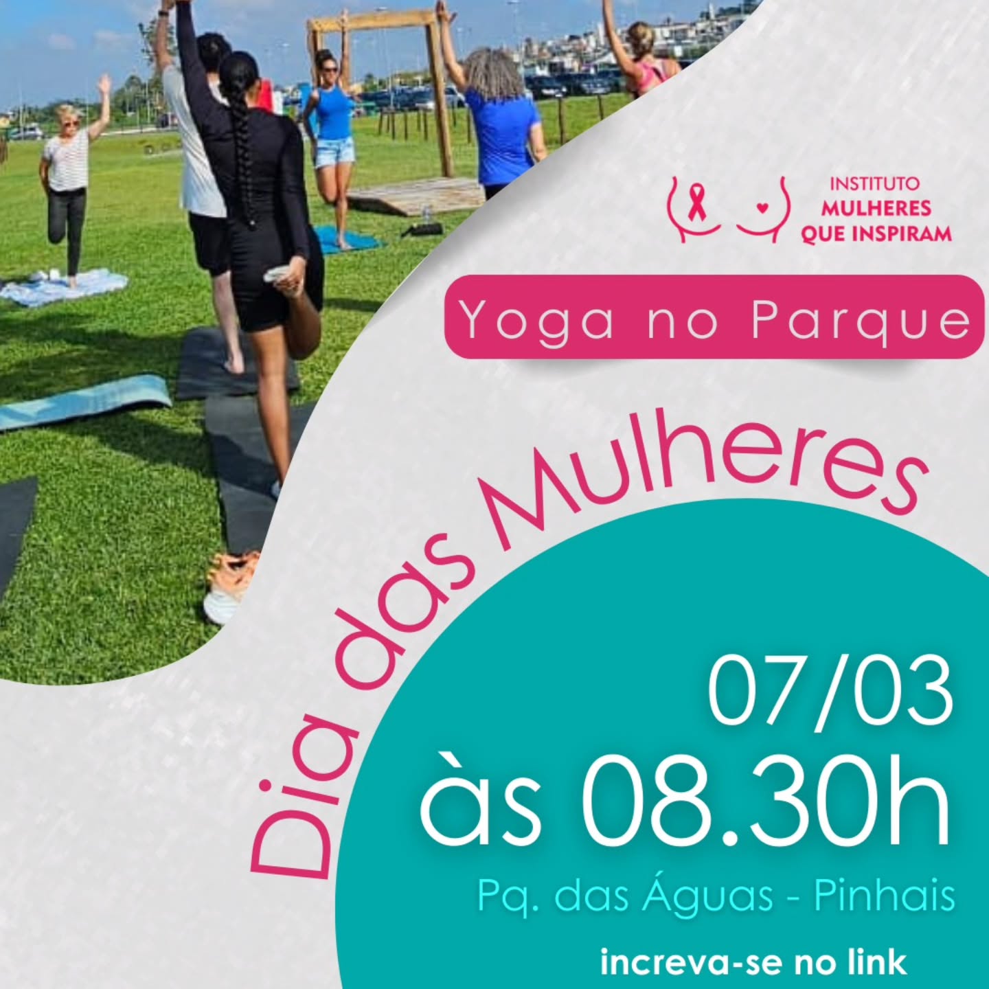 ✨*AULAO DE YOGA*✨
Em parceria @Magaris_yoga, @JanaitaVermelho e @IstitutoMulheresqueInspiram
Te convidam a uma aula especial em homenagem ao *Dia Internacional da Mulher* — um momento de presença, autocuidado e empoderamento.
🕉️A *aula é gratuita* e aberta para *mulheres* — e *homens* que desejam celebrar a força, a sensibilidade e a potência que existem em cada mulher.
*📍 Parque das Águas – Pinhais*
*🗓 07 de março*
*⏰ 8h30*
*☀️ Leve com você:*
- Protetor solar
- Canga ou tapetinho
- Garrafinha d'água
Garanta sua participação fazendo a inscrição pelo link (que está na bio!!!)
https://forms.gle/5wQPcguQfWX3aHxq5
*✨Esperamos por você!*🤸🏼♀️🧘🏻♂️✨