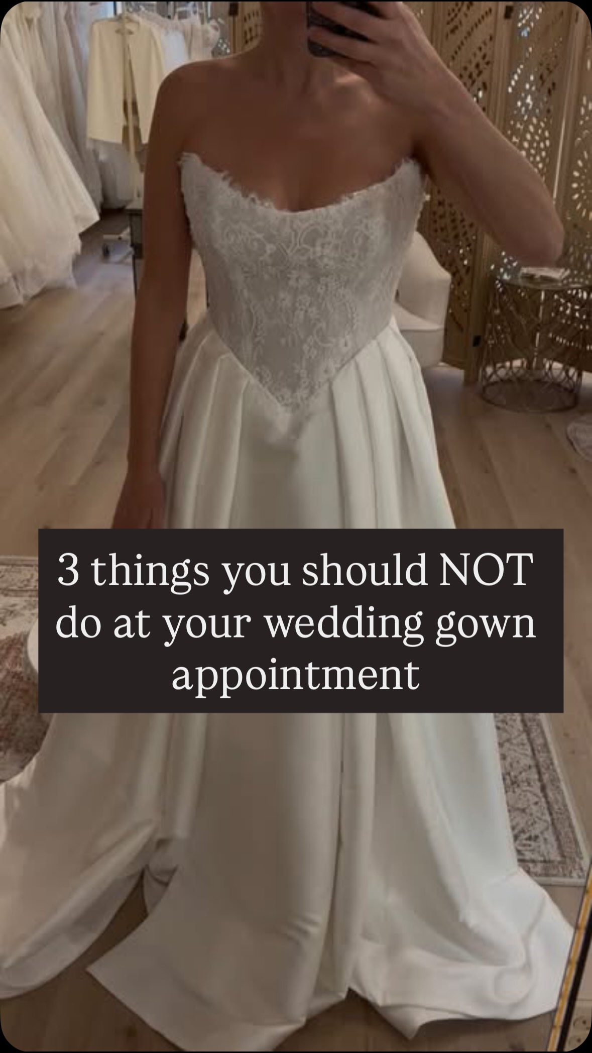 💍Bridal appointment no-nos you should know! 💍
1️⃣ Don’t say “no” to a dress you love because of someone else’s opinion... and vice versa! Trust your gut, and remember, it’s about what makes you feel like the best version of yourself. Your wedding day is about you and your partner, so prioritize your own style and vision.
2️⃣ Keep your entourage small – a couple of close friends or family is enough. Too many opinions can steal the joy and make the experience overwhelming. Choose people who uplift you and know your style.
3️⃣ Skip the boozy brunch before your appointment! 😉. Staying sober helps you make the best decision, and you’ll be able to fully enjoy the moment (and the champagne toast afterward!)
✨Do you have any “no-no’s” to share?Comment below! 👇 abd don’t forget to follow us for more tips, bridal inspiration & more!
#bridaltips #fyp #weddingdressshopping #bridetobe #sayyestothedresss