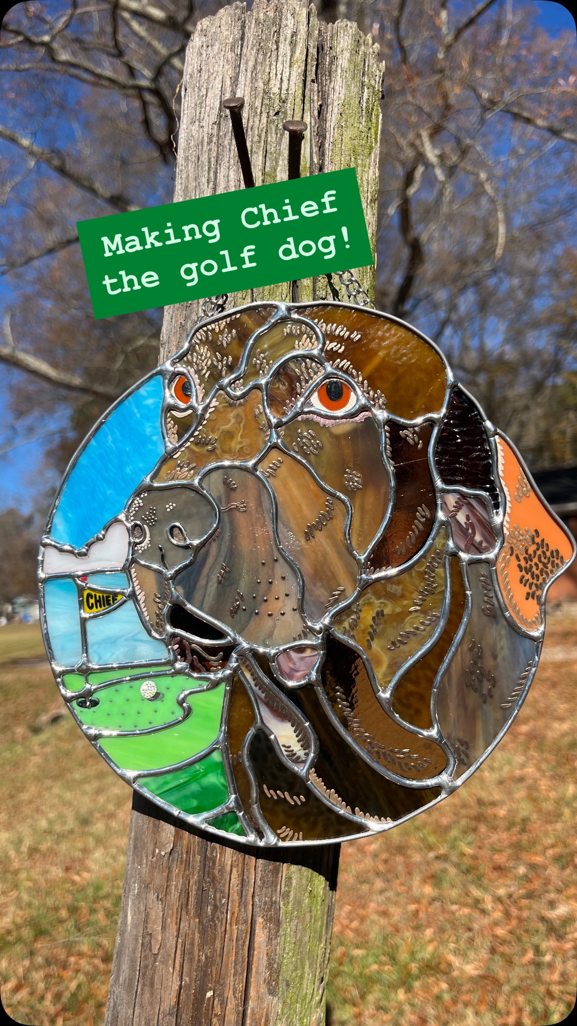 Finally compiled this process footage of Chief, the golf dog! This lovely customer asked if we could show them some of the behind the scenes, and we did⦠okay at that challenge š
as I mentioned in this, we are 99% of the time working in ābatchesā, cutting and grinding and foiling multiple pieces at once, so it can be really hard to record or track the process for one piece. This was a great challenge though and of course itās so cool to see stuff go from start to finish! Hope to do this more in the future for sure! ā³ļø#stainedglassartist #stainedglassart #petportraiture #dogportraits #stainedglassdesign