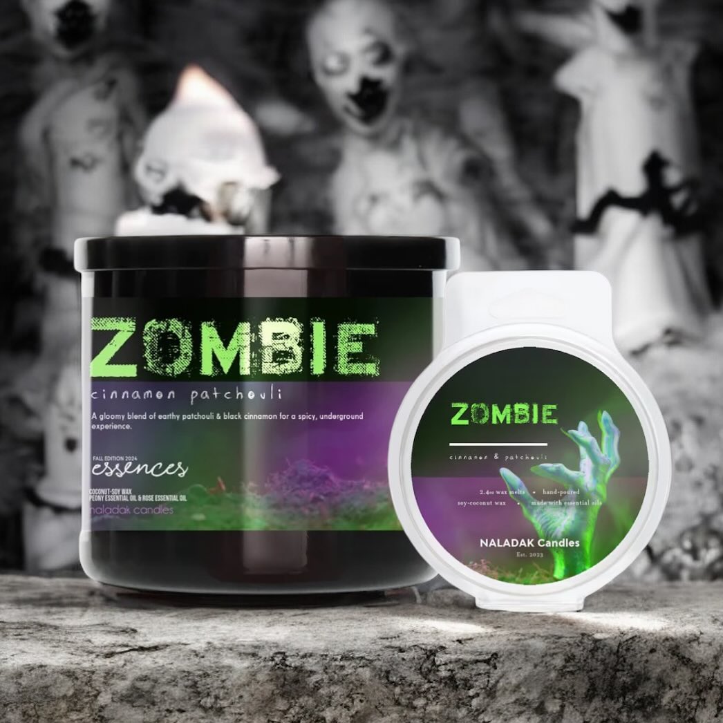 Zombie 🧟♂️ Cinnamon & Patchouli underground blend
#zombie #zombiecandle #halloween #halloweencandles #naladak #homedecor #candles #waxmelts