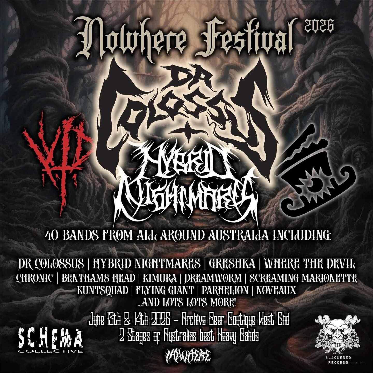 Our first interstate trip to play nowhere festival, massive lineup from all over oz with 2 stages over 2 days and 40 bands š¤š»