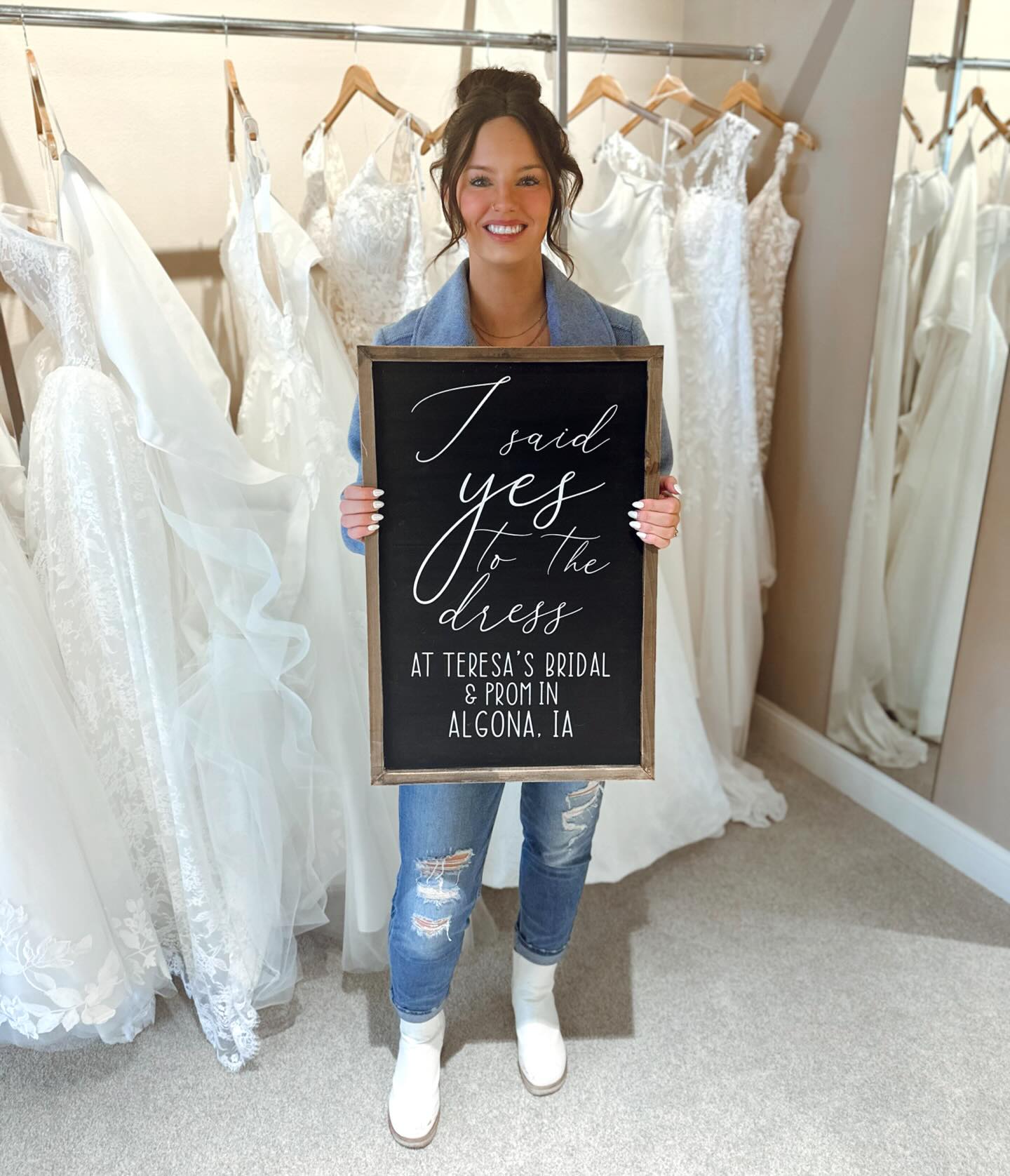 Abby said YES to the dress! 🤍✨ thank you so much for shopping with us! I had such a fun morning helping you find THE ONE 🤍 you will make such a stunning bride this September!