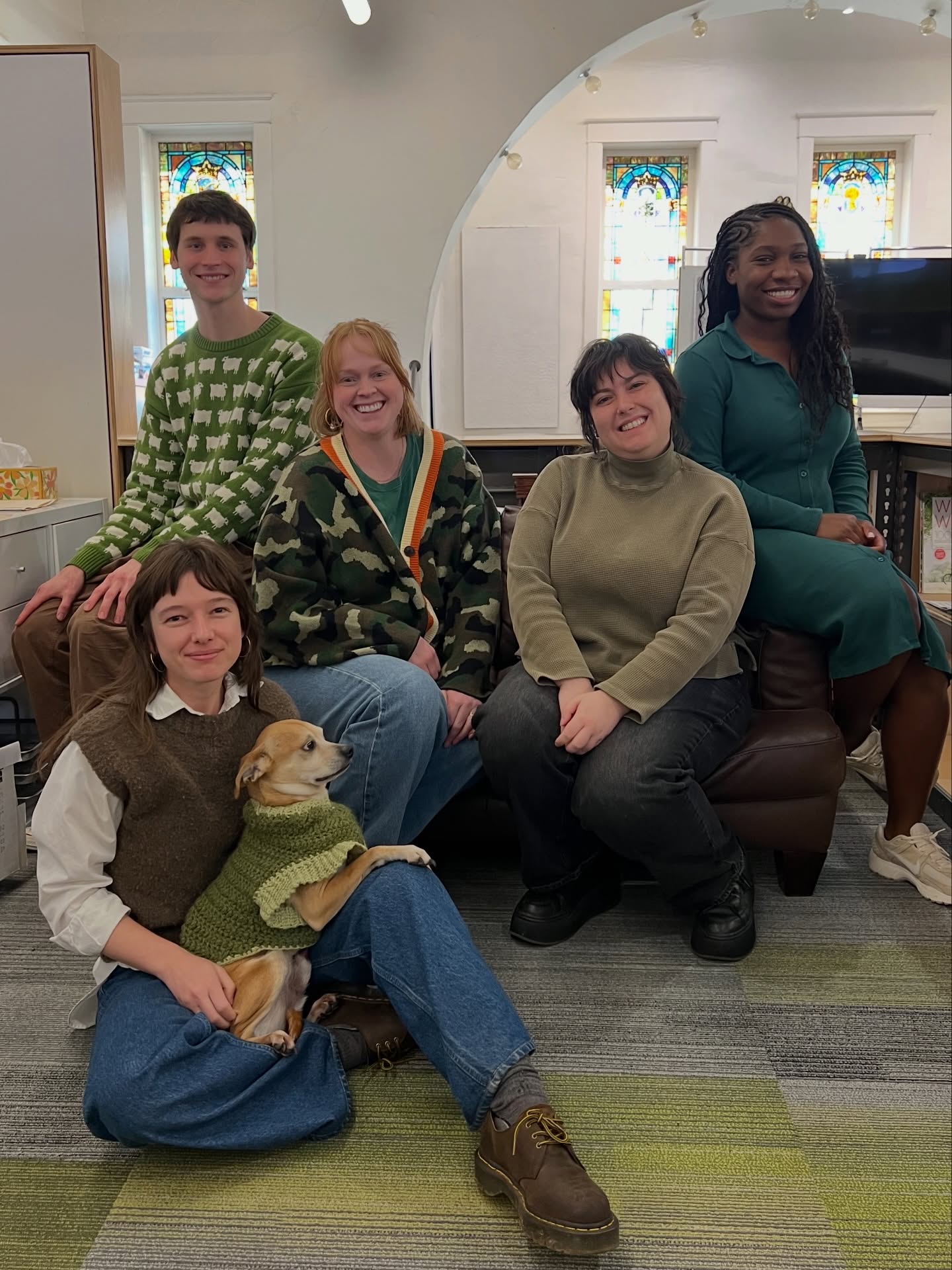 Today is a big day for green sweaters in the office, and it’s not even St Patrick’s Day!