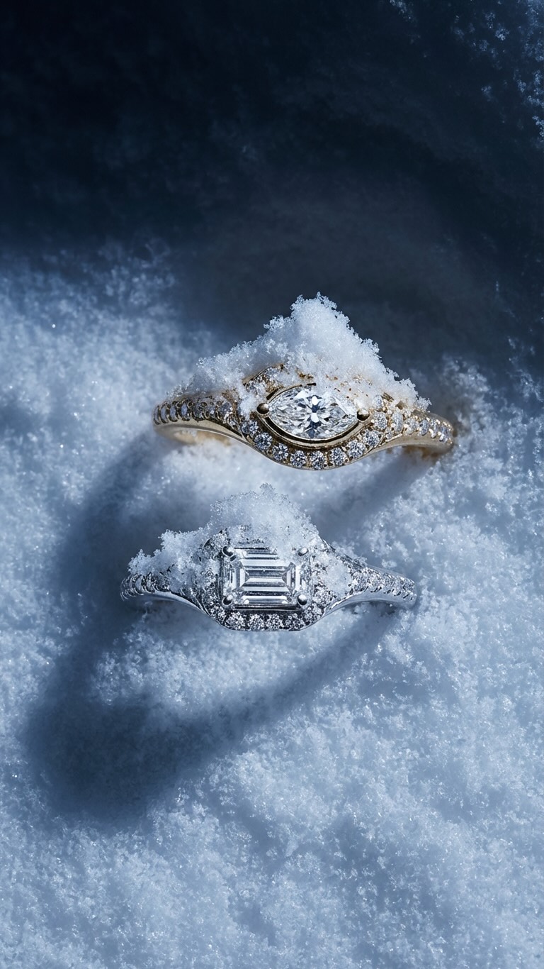 True brilliance shines even through the snow, it doesn’t fade with the seasons…it sparkles in every moment.
#SnowySparkle #WinterGlam #WinterWonderlandStyle #StatementShine #IcyElegance