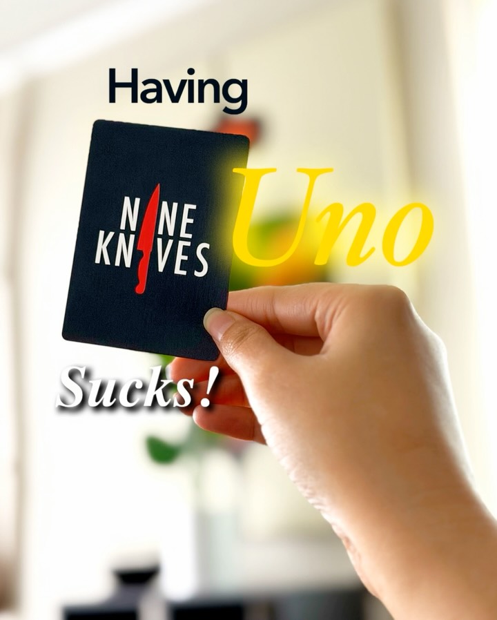 Trust me… It’s the absolute WORST! SWIPE!…
#nineknivesgame