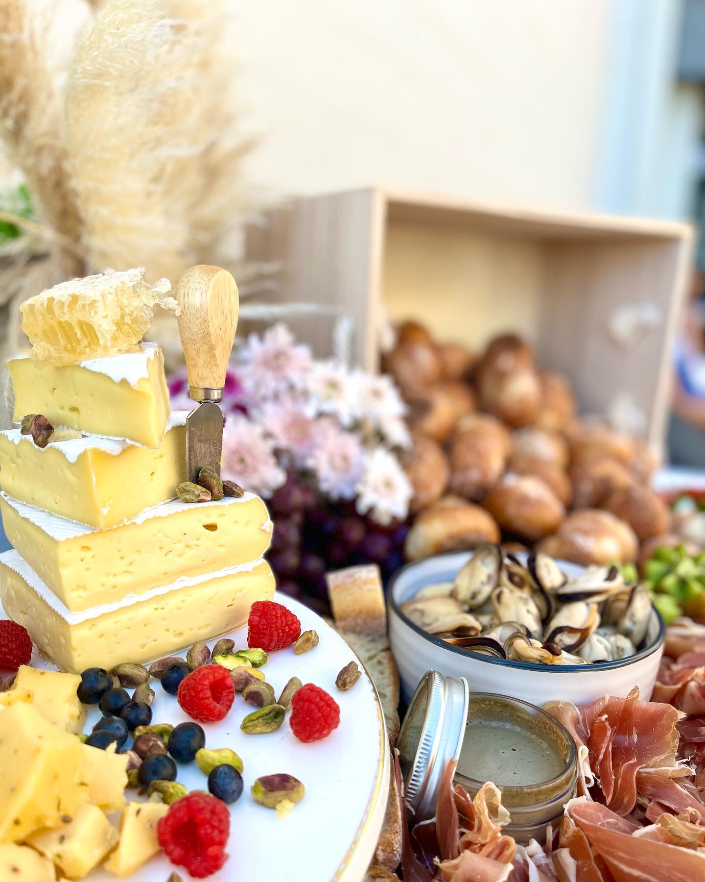 So much deliciousness is one photo 🍯🌸🤤
.
.
.
.
#cheeseplate #cheeseboard #cheese #cheeseplatter #grazingtable #charcuterie #cheeseboards #cheeselover #grazing #foodstylist #foodstyling #foodblogger #foodie #foodporn #foodphotography #foodstagram #supportlocal #platterporn #aucklandeats #aucklandcatering #eventplanningauckland #platter #grazingtable #aucklandevents #theplattercollective