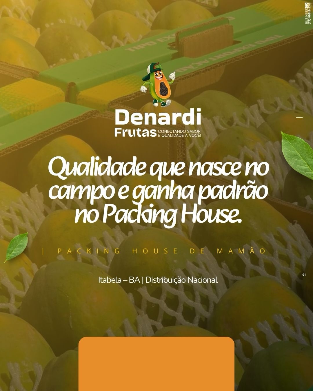 Do campo ao cliente, existe um lugar onde a qualidade vira padrão: o nosso Packing House.
O Packing House da Denardi Frutas foi feito para entregar mamão com controle real de qualidade, passo a passo:
- Lavagem técnica: remove impurezas e prepara o fruto para o processamento.
- Seleção manual: retiramos o que foge do padrão estabelecido.
- Classificação por calibre: uniformidade no lote e facilidade na comercialização.
- Embalagem + rastreabilidade: identificação por lote, controle de origem e organização logística.
- Esteira de processamento: fluxo contínuo com menos impacto físico e menos perdas.
Resultado?
Você compra com previsibilidade. Vende com confiança. E repõe com constância.
Denardi Frutas, onde o cuidado é padrão!
#DenardiFrutas #MamãoDenardi #AgenciaBusiness360