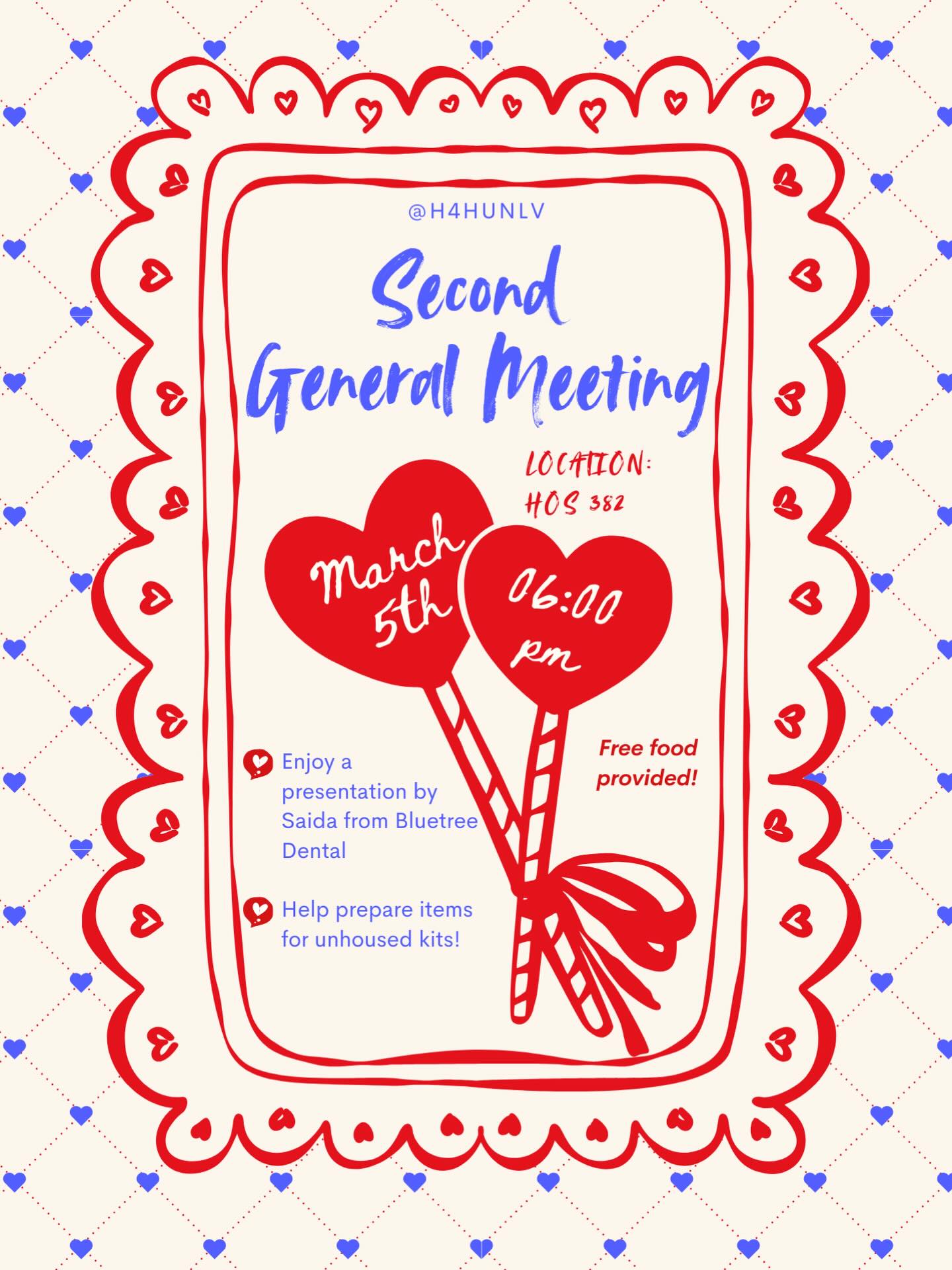 Come spend your evening with us at our second general meeting on March 5th 6:00PM at HOS 382~ 💙We’re excited to welcome Saida from Bluetree Dental for a special presentation, and we’ll also be preparing items for unhoused kits + FREE food will be provided!
Don’t forget to RSVP in linktree if you’re attending in person! Virtual link is also available too.
We can’t wait to see you there❤️