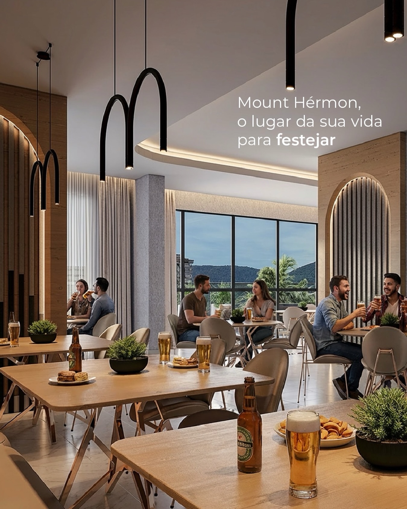 As melhores lembranças nascem onde o espaço convida ao encontro.
No Mount Hérmon, o salão de festas combina sofisticação, amplitude e atmosfera acolhedora — perfeito para celebrar conquistas, reunir quem importa e transformar cada ocasião em um momento inesquecível.
Porque viver bem também é brindar a vida, em grande estilo.