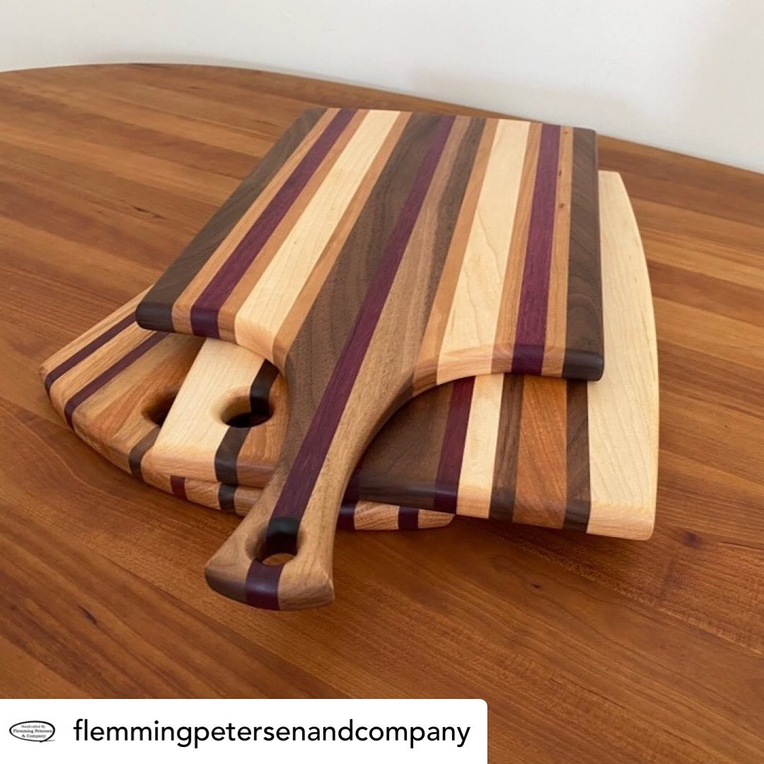 From @flemmingpetersenandcompany: Itâs always rewarding to see the transformation wood undergoes from being just sanded to being oiled and finished. This time for effect, I took on the challenge of trying to arrange the finished boards to mimic their former selves.
#flemmingpetersenandcompany #handcraftedwood #handcraftedwoodwork #handmadewoodwork #handmadewoodworks #handmadecuttingboard #choppingblock #cuttingboard #cuttingboards #servingboards #cuttÄąngboards #cuttingboardsofinstagram #madeinminnesota #minnesotamade #danishwoodworking #danishwood #danishmadeđŠđ° #danishmade #woodworkingcommunity #instawoodworking #woodcuttingboard #woodcuttingboards #instawoodwork #instawoodworker #woodcrafting #woodworkshop #padaukwood #purpleheartwood #cherrywood #walnutwood