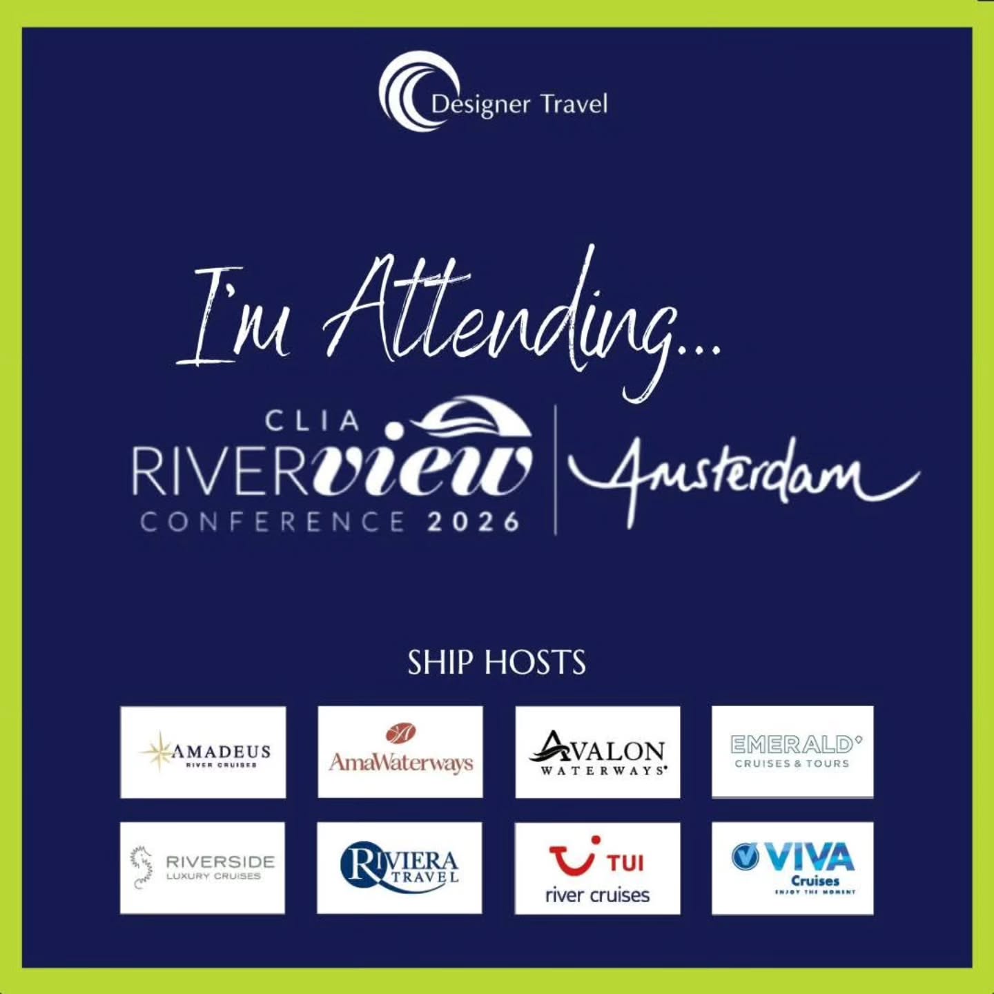 This weekend I will be attending the CLIA Riverview conference in Amsterdam.
A total of 9 river cruise operators will have ships moored in Amsterdam and available for us to visit across two days.
I will also spend two nights onboard the ships, with hosted dinners and evening entertainment.
Overnight host brands include AmaWaterways, VIVA Cruises, Emerald Cruises, Riviera Travel, TUI River Cruises, Avalon Waterways, Amadeus River Cruises and Riverside Luxury Cruises.
Please contact me with any questions, or simply comment below on what you would love to know more about these River Cruise ships.
#cruisedesigner #cruiseexpertstravel #cruiseexpertuk
#clia #cliaeurope