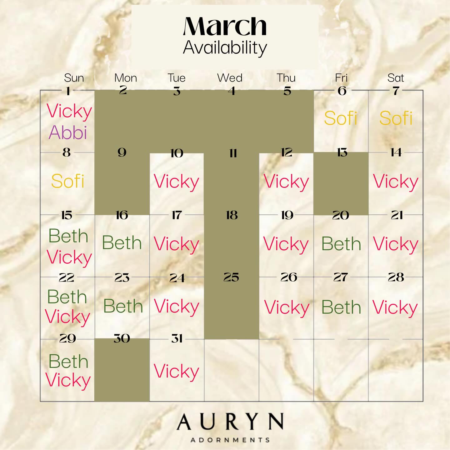 Limited availability in March.
Use the link in our bio to book your appointment ✨