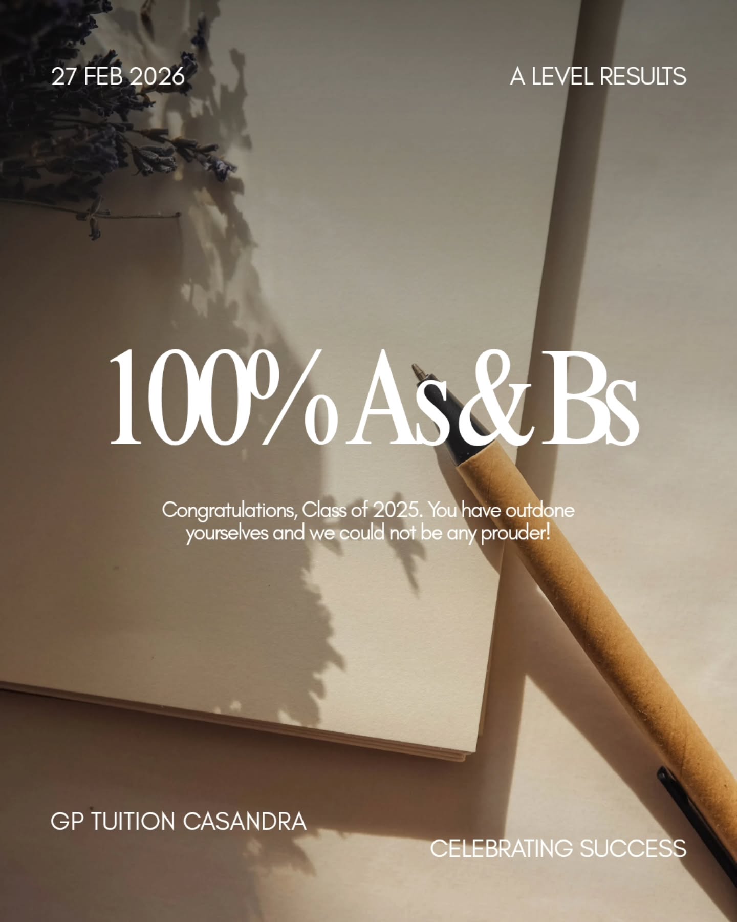 To my Class of 2025
100% As & Bs is the result, but your growth is the real achievement. I am so proud of each of you. 💗