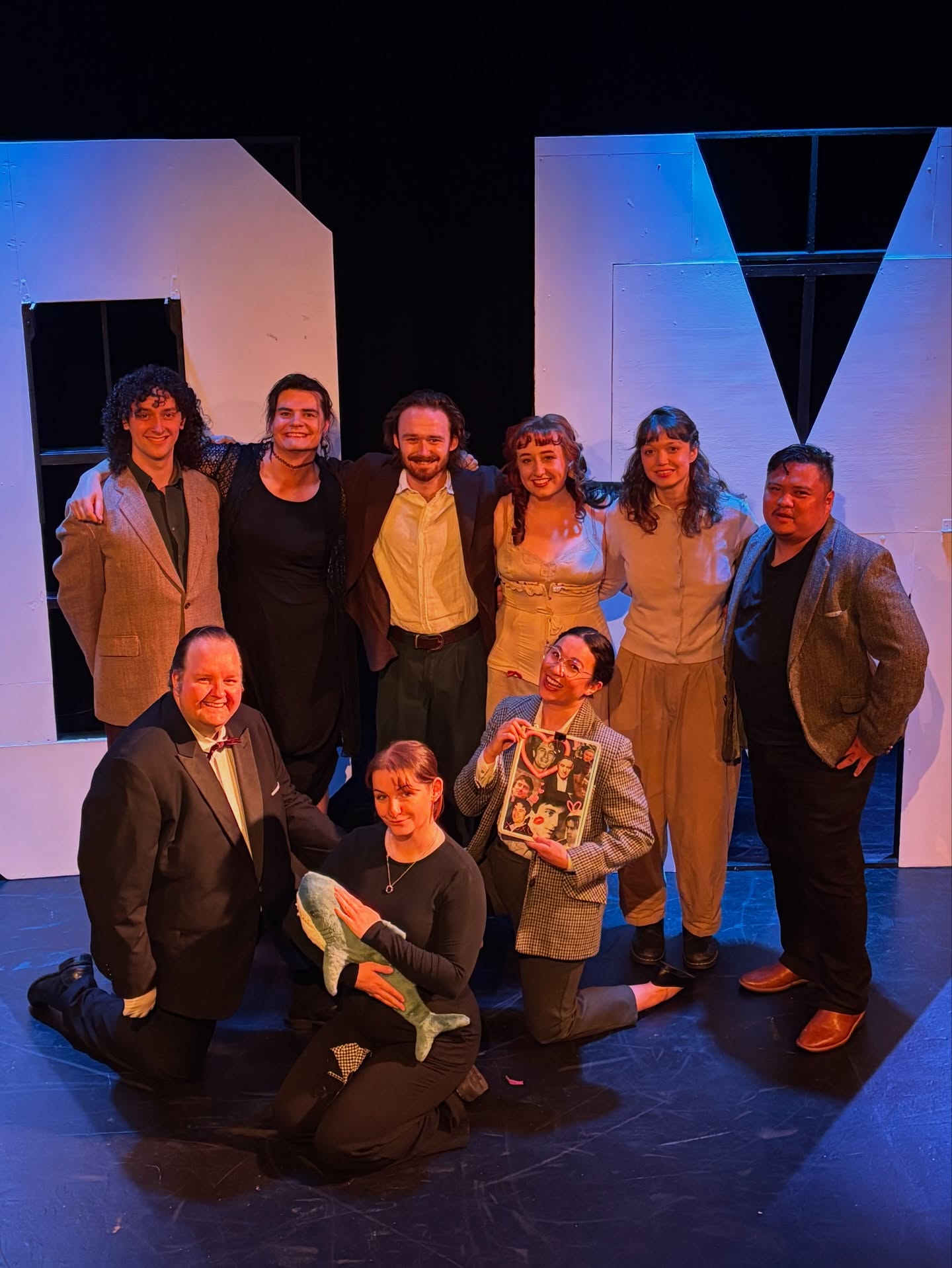 We’ve had a couple of days to roll the credits, shuffle out of the theatre and head on home back to our little lives.
But in our heart of hearts, we still dream of Homowood 💖🎥
We want to say a huge thank you to everyone who pitched in to make this silly little show. Born of an idea from Jamie who wanted to queer some classics, make them gayer, make them trans and after shooting the shit in a group chat with Matt, Cass and Lucas, this show came to life. It started as being called Reel Gay but boy are we glad we landed on Homowood.
Thank you to our incredible cast and crew (all pictured as well as @itislucasneal, @jacob_banksy @thisisrubyok and @aimee___sullivan ), to all who raised funds at Wuthering Heights, to BATS, to Victoria University, Toi Poneke, Squid Studio and to everyone who came along and saw us.
It’s tough out there, financially, politically, socially, and every other -ly and we wanted the show to be a safe silly show for our community and our allies who get that we’re just lil goofball gremlins and not the actual monsters their rhetoric paints us as. Here’s to a brighter future where people can live as they are, where the arts are valued, where tyranny is banished and the despots get off the pot. Have a wonderful fringe, we’ve rested up and can’t wait to see what else everyone else has been cooking up. 😋🎭