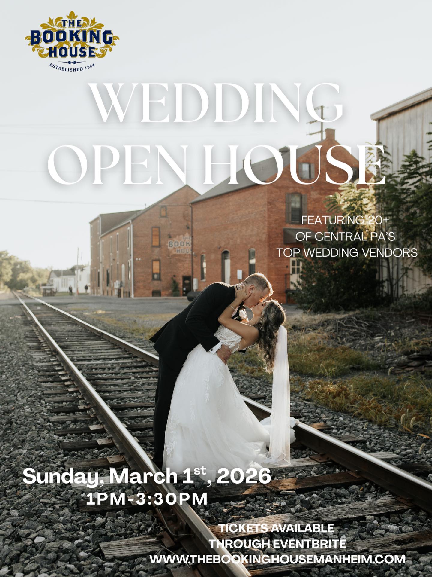 ONE WEEK AWAY! ✨ Be our guest at our Wedding Open House NEXT Sunday, March 1st!
WHAT TO EXPECT:
🤍 Explore all 3 floors of our industrial chic venue
🥐 🍸 Sample delicious bites & sip on signature drinks
🌹 View IRL realistic ceremony & reception sets up along with floral & decor designs! 🚨 The Theme you’ll see throughout each space at this event is VINTAGE BOTANICAL ROMANCE 🤍🤍🤍
🫶🏼 Meet our amazing & helpful team
🤩 Chat with Central PA’s top wedding pros to build your dream vendor team
💍 Kick off (or continue!) your wedding planning in a relaxing & exciting environment (no gimmicks or awkward pressure)
😎Enjoy exclusive deals & discounts offered only
🥰Bring your fiancé, maid of honor, best man, parents, etc. for a fun experience at The Booking House! **you don’t need to be a BH couple to attend! All engaged couples welcome! 🙂
THE DETAILS:
⏰ 1pm-3:30pm
🎟️ Tickets are required for entry. Sign up through EventBrite (link in bio). Limited tickets will be available at the door.
🌟 Vendors Featured: @mountain_laurel_catering @thejdkgroup @michaelscatering @stonehillcatering @carolinesrentals @creameryhill @mossandvineeventdesign @bouquetsbylisayoder @laceandpeoniesflora @pearlsandpetalsdesigns @fiddlestixflorals @3west_productions @ziggybooth @djmastproductions @tony.stoltzfus.djing @lancastercupcake @katie_cakes_cakery @rachelruhlphoto @keziah.renee @vanorsdalephotos @himandherphoto @lightridgestudio @ciderpress_studios @brittanylynnbeauty @specialoccasionscollection @jubileeentertainment @poshbridallanc @themorganmadeweddingshop
SEE YOU THERE 🩷
Cover Photo by @joyemartinphotography