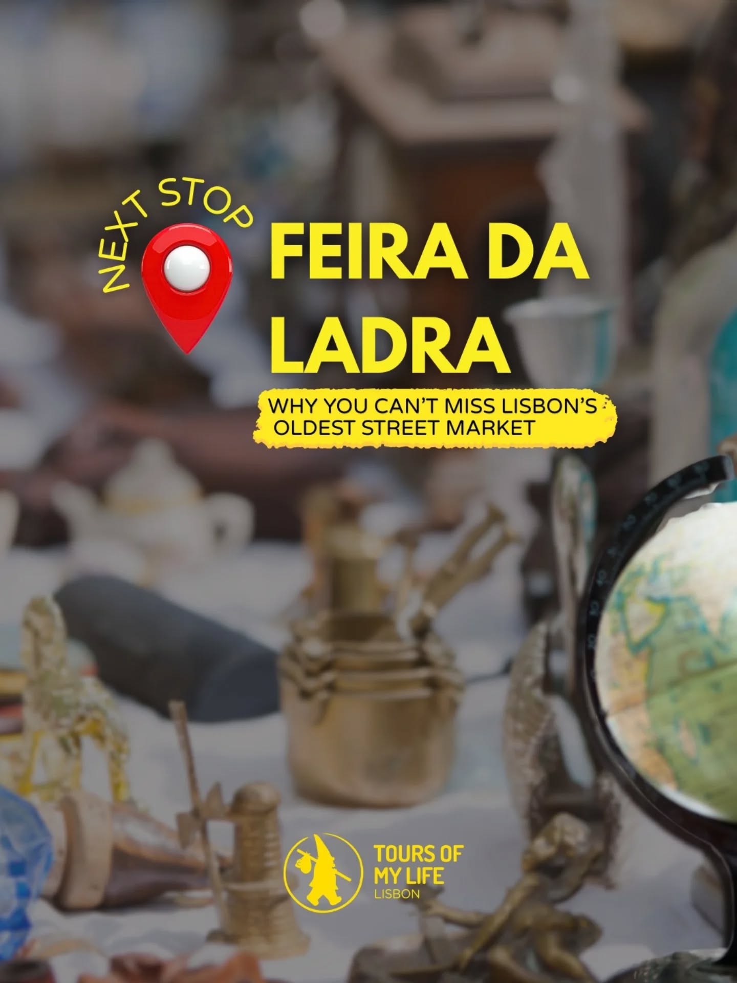 Every Tuesday and Saturday, from 9 a.m. to 6 p.m., you can visit Feira da Ladra and wander through the oldest known market in Lisbon. You can find books, clothes, records, vintage items, and antiques - and above all, a lively, authentic atmosphere. 😎📸
Extra tip: Feira da Ladra location is pretty close to our tour ending point, it seems like a perfect combination! 😊
#lisbontravel #streetmarkets #feiradaladra #lisbonlife