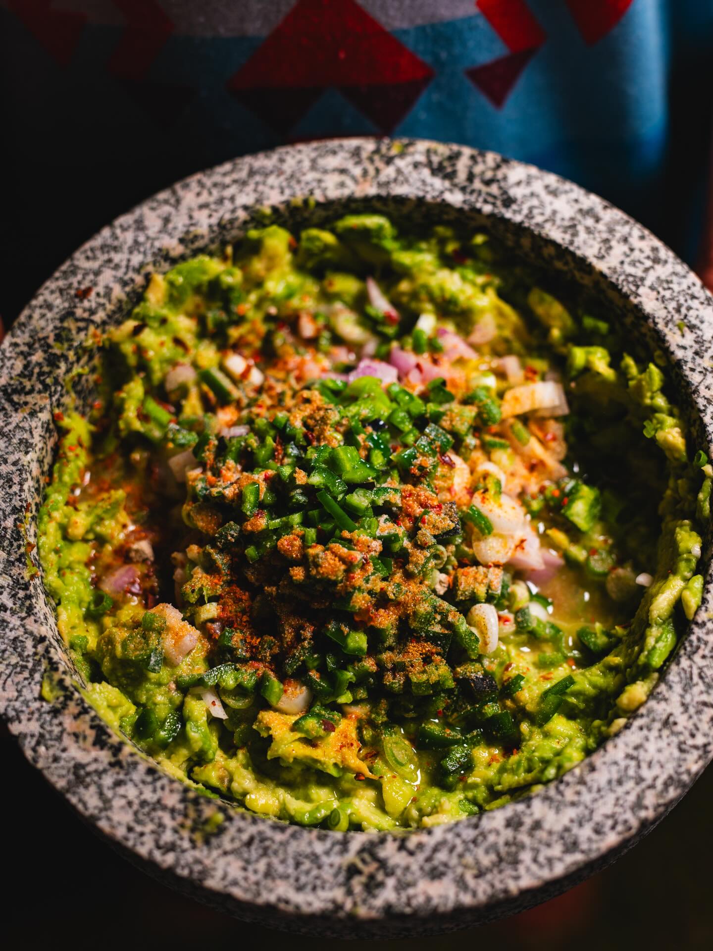 Loaded molcajete guacamoleâŠ
Recipe testing for Easter Jeep Safari underway đȘ
#privatechef #camping #outdoordining