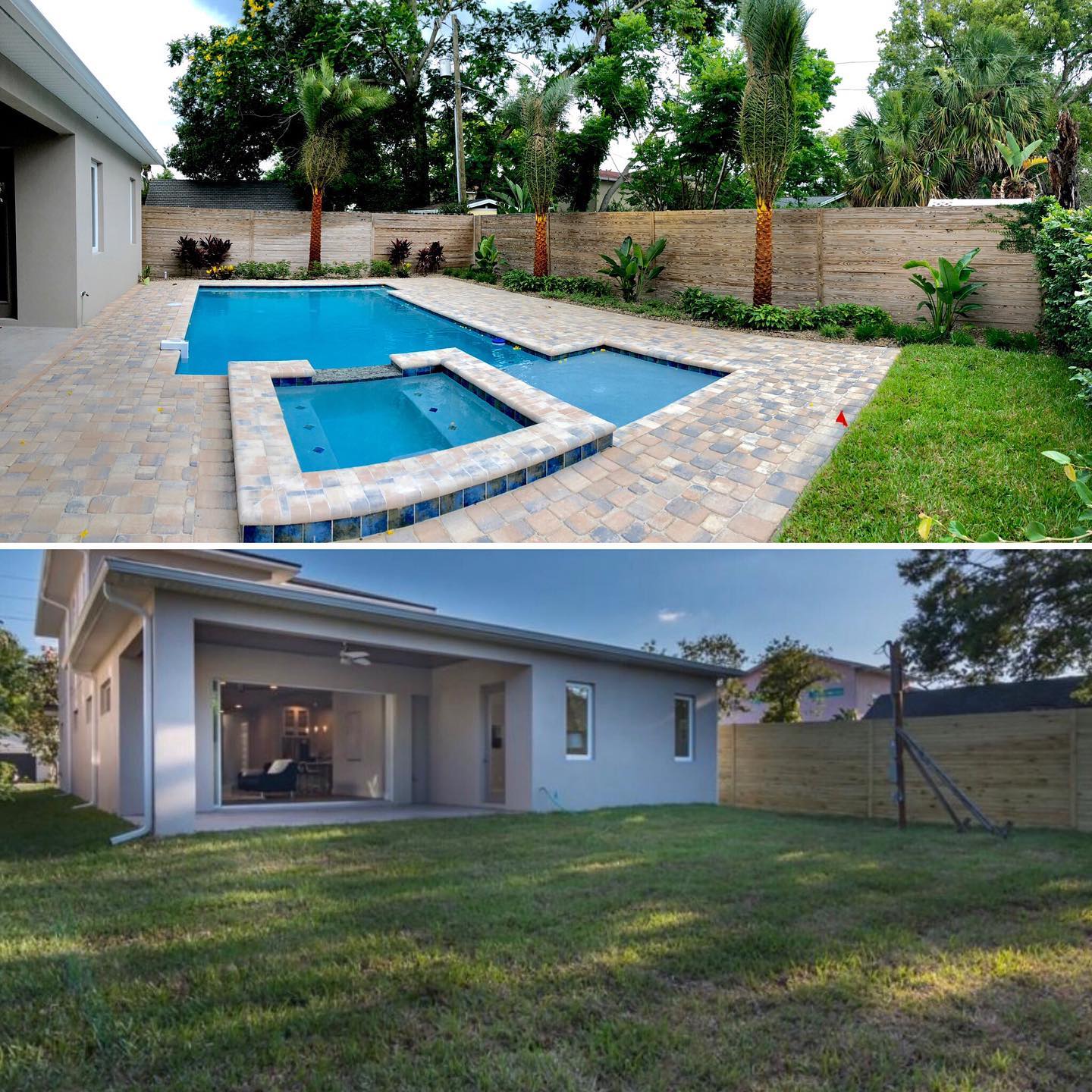Winter Park, Fl After vs. Before #winterparkflorida #landscapedesign #centralflorida #palms 407-409-4108