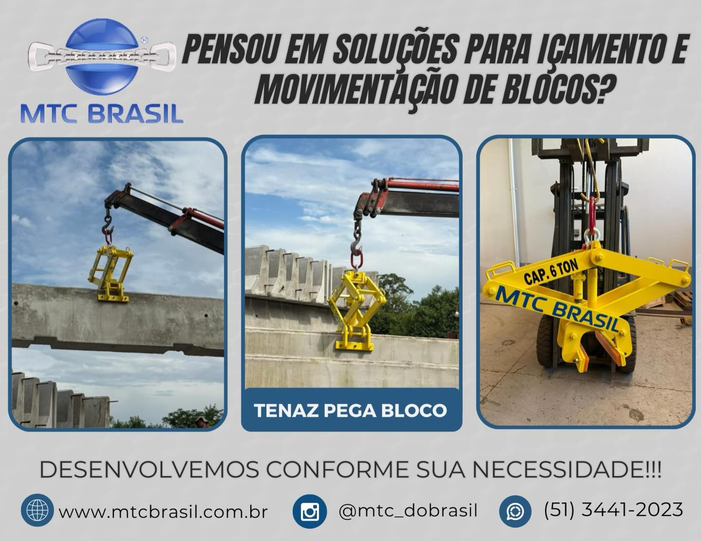 Desenvolvemos dispositivos especiais conforme sua necessidade
Entre em contato conosco pelo link da Bio e saiba mais:
👷 Movimentação segura e #livredeacidentes é na MTC do Brasil!
Com mais de 38 anos de experiência, a MTC do Brasil entrega soluções de qualidade, gerando economia, facilidade e segurança nos processos dos nossos parceiros. Entre nossas soluções, desenvolvemos dispositivos para empilhadeira, tenazes, balancins, pega tambores, bags, tubos e chapas, lingas de corrente e muitos outros!
Solicite um orçamento conosco!
🌐 www.mtcbrasil.com.br
✉️ comercial@mtcbrasil.com.br
📞 WhatsApp (51) 3441-2023
#nr11 #içamentodecargas #industria #comércio segurancadotrabalho sst movimentacaodecargas mtcdobrasil