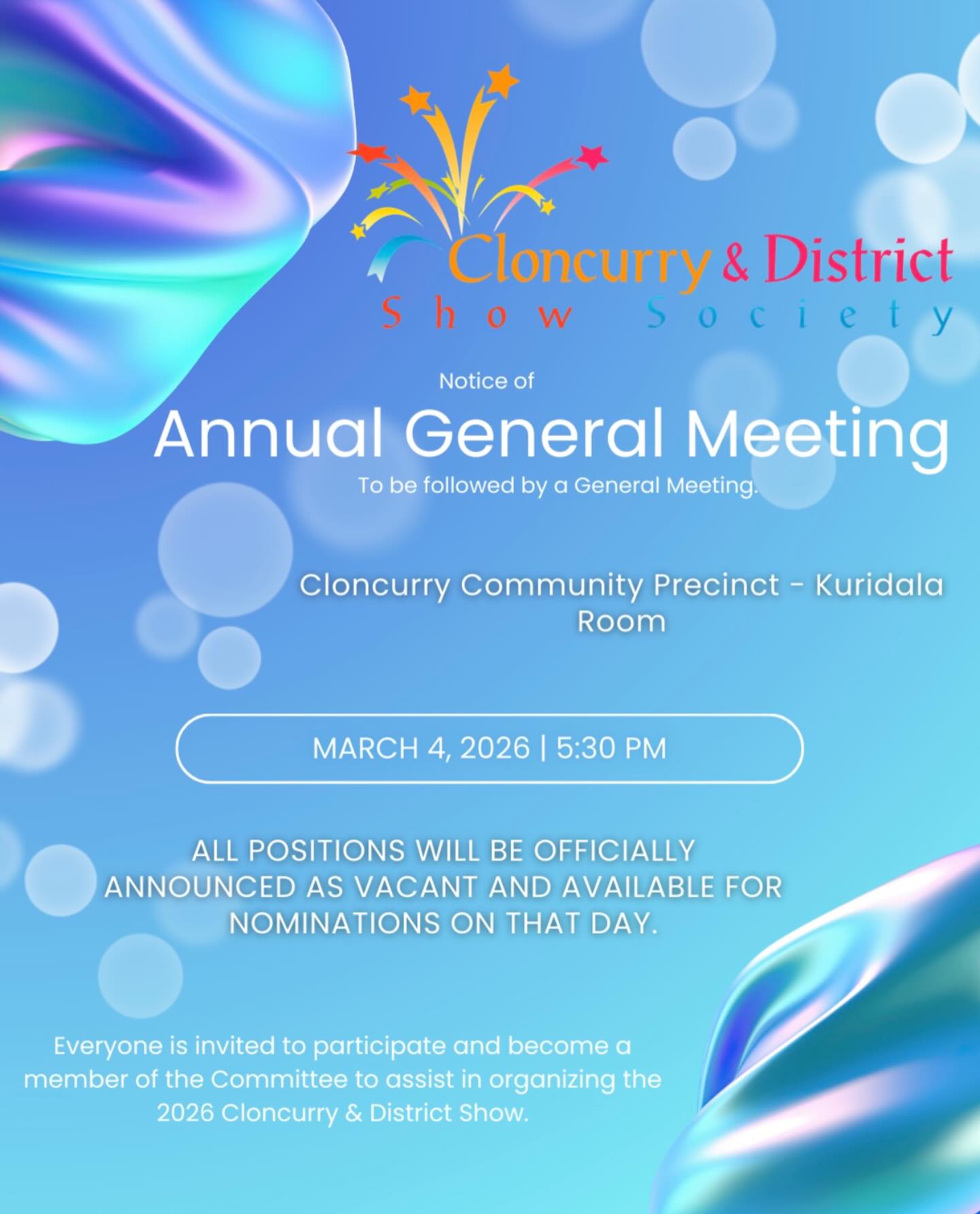 ๐ Join us for our AGM.