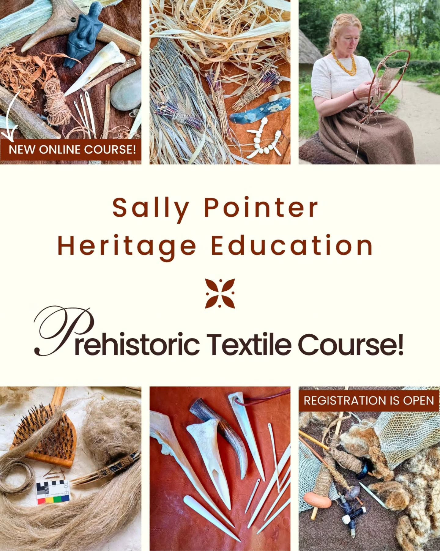 𝗘𝗫𝗖𝗜𝗧𝗜𝗡𝗚 𝗡𝗘𝗪𝗦! 😀
A new online course is available on my website, see link in comments, and this time it's all about the world of prehistoric textiles! 🌿
I'm so happy to host @sallypointer as she shares these incredible skills.
It's a wonderful chance to learn techniques that last a lifetime, connecting you to the very beginnings of craft.
You will get to create hands-on projects, and even learn to make your own tools from bone!
These are meaningful, lifetime skills that stay with you and truly change how you see the natural world around you. 🪡
𝗖𝗵𝗲𝗰𝗸 𝗼𝘂𝘁 𝗺𝘆 𝘄𝗲𝗯𝘀𝗶𝘁𝗲 𝗳𝗼𝗿 𝗺𝗼𝗿𝗲 𝗶𝗻𝗳𝗼𝗿𝗺𝗮𝘁𝗶𝗼𝗻 𝗮𝗻𝗱 𝗿𝗲𝗴𝗶𝘀𝘁𝗿𝗮𝘁𝗶𝗼𝗻.
#traditionalcrafts #sallypointer #prehistorictextiles #historicalsewing #primitiveskills