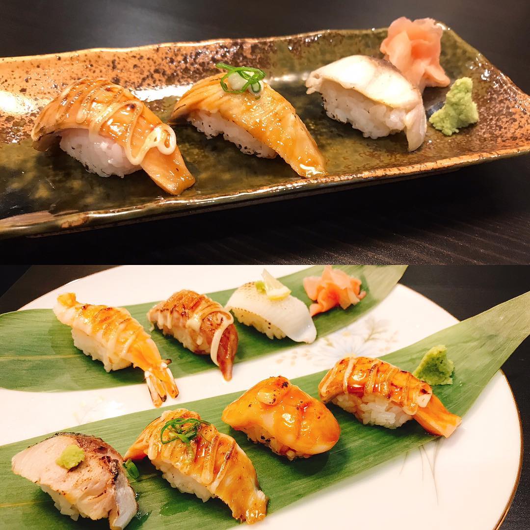 New sushi menu.
"Aburi sushi"(Seared Sushi).
#Aburi sushi#Salmon#japanesefood #Sashimi#perthfood