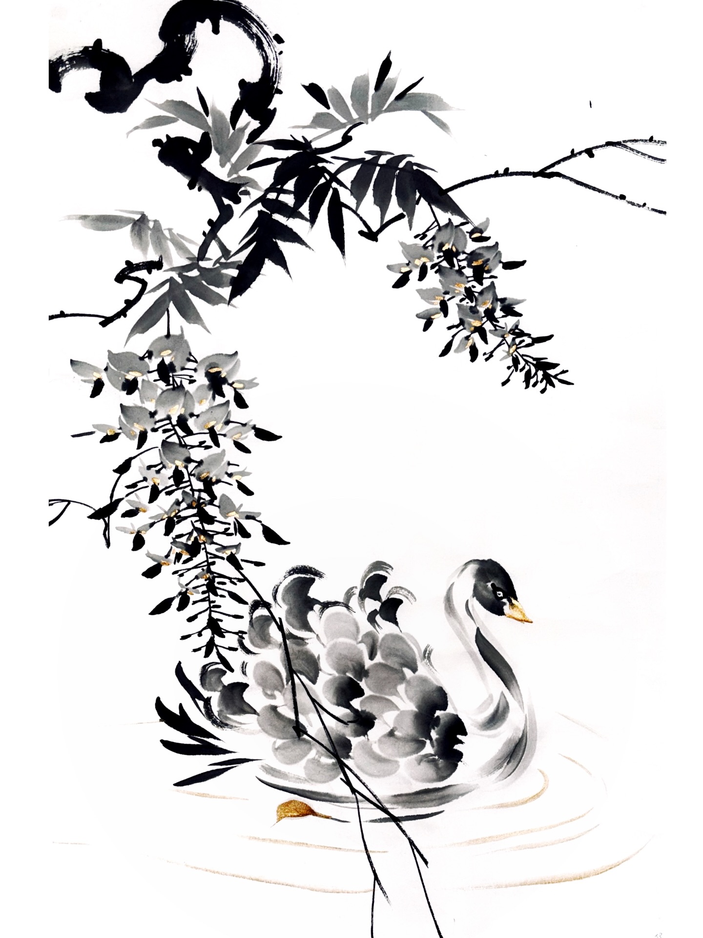 The wisterias are blooming
#bridgerton
#swan
#wisteria
#chinesebrushpaintibg