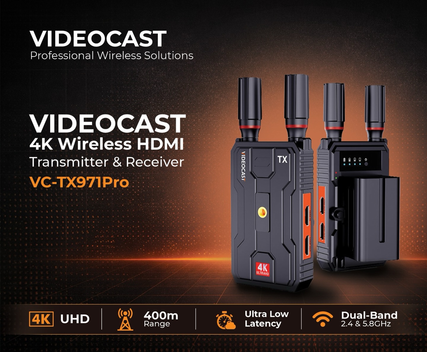 🚀 VIDEOCAST VC-TX971 Pro – 4K Wireless Video Transmitter
Range up to 400 meters!
No cables, no lag — just pure pro-level wireless freedom.
Perfect for live events, weddings, cinematography & outdoor shoots.
🔥 Stable Signal | 🎥 4K Quality | ⚡ Ultra-Low Latency
DM to Order – Limited Stock!
#videocast #wirelesstransmitter #4kvideo #4ktransmission #skywirebroadcast