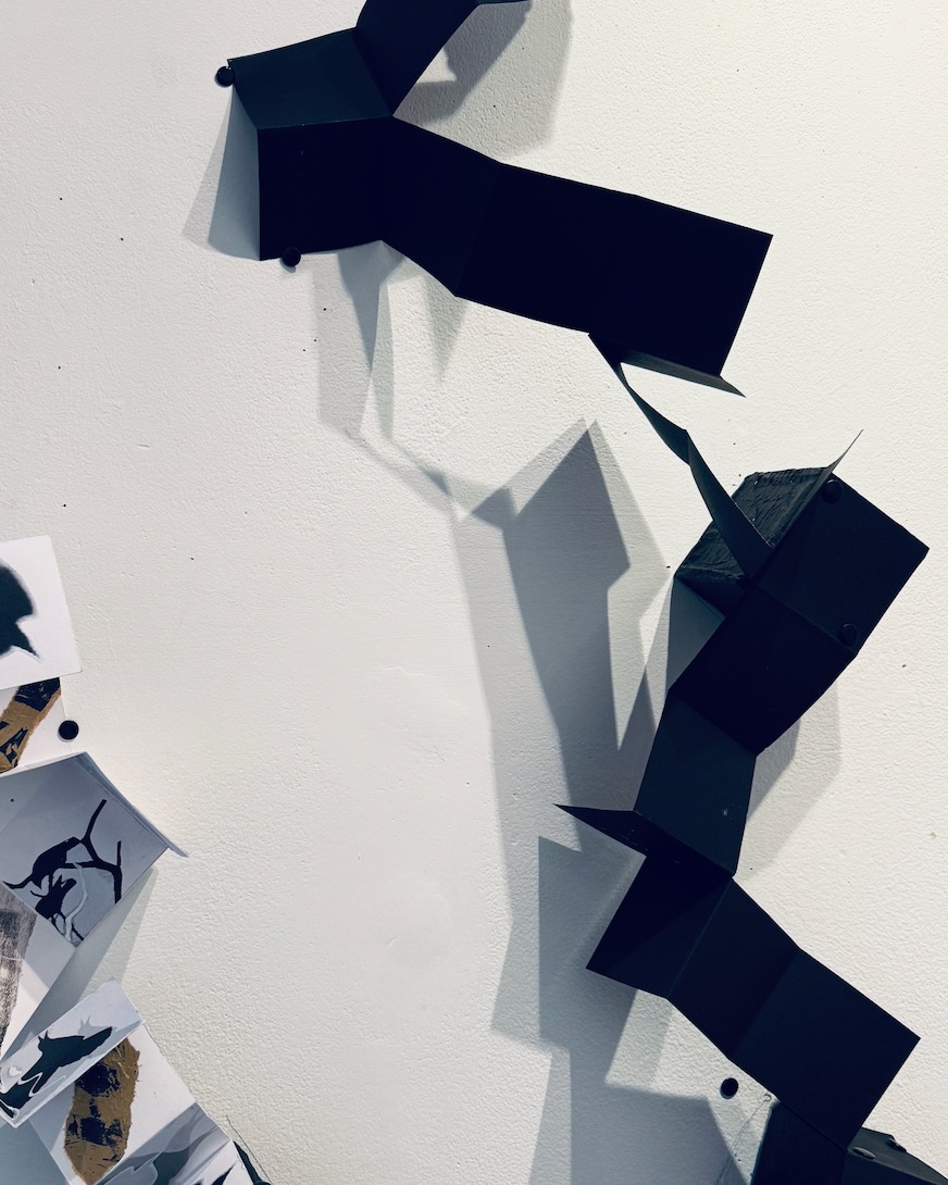 Detail of my latest (final?) piece in 'The Winter Rooks' series. We'll be hanging the @bridge_house_art exhibition next week!