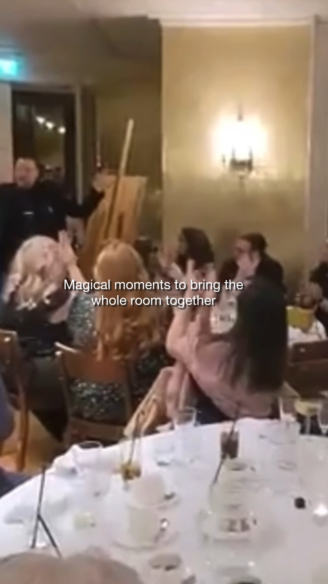 Magical moments to bring the whole room together ✨
This is what it's all about.
Not just entertaining individuals.
But creating moments where EVERYONE - from every table, every age group, every side of the family - comes together as one.
When the magic happens, barriers disappear.
Strangers become friends.
Two families become one.
These are the moments that transform a wedding from a nice event into an unforgettable celebration 💛
This is the real magic 🎩