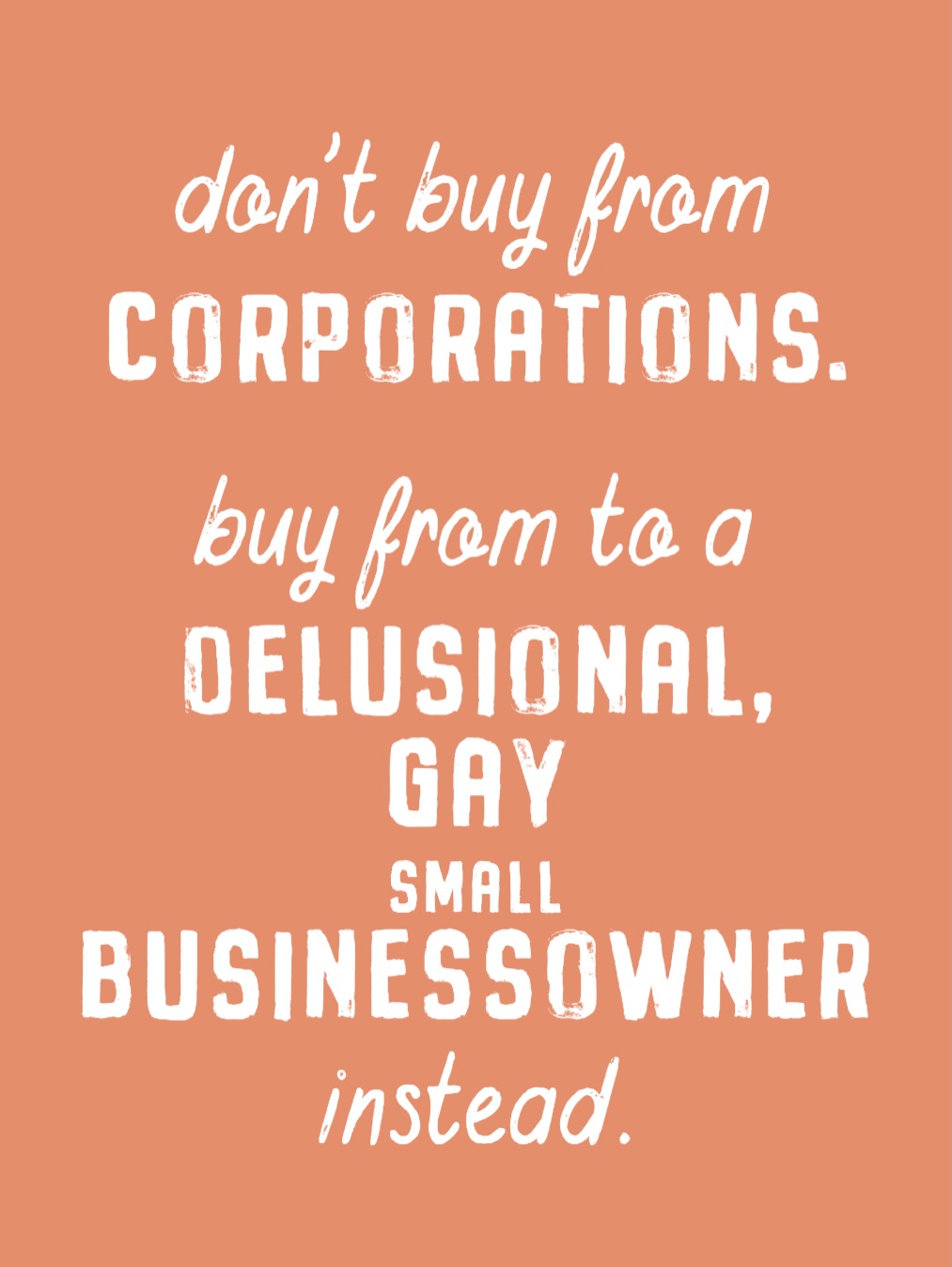 …it’s just so much more fun shopping queer and local.
Also, we gaslight ourselves enough and so wouldn’t DREAM of gaslighting you!
Join the PARTY!
#shoplocal #shopsmall #shopqueer
