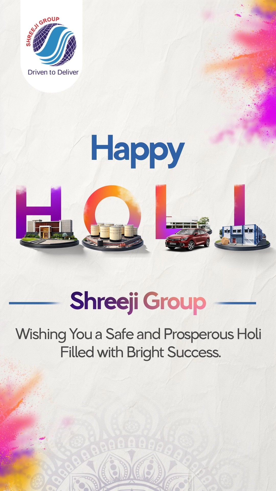May this Holi bring new hopes, happiness, and bright beginnings for you and your family. 🌈 Celebrate with joy, positivity, and togetherness. Shreeji Group wishes you a very Happy Holi!
#HappyHoli #ShreejiGroup #FestivalOfColors #HoliCelebration #BestWishes