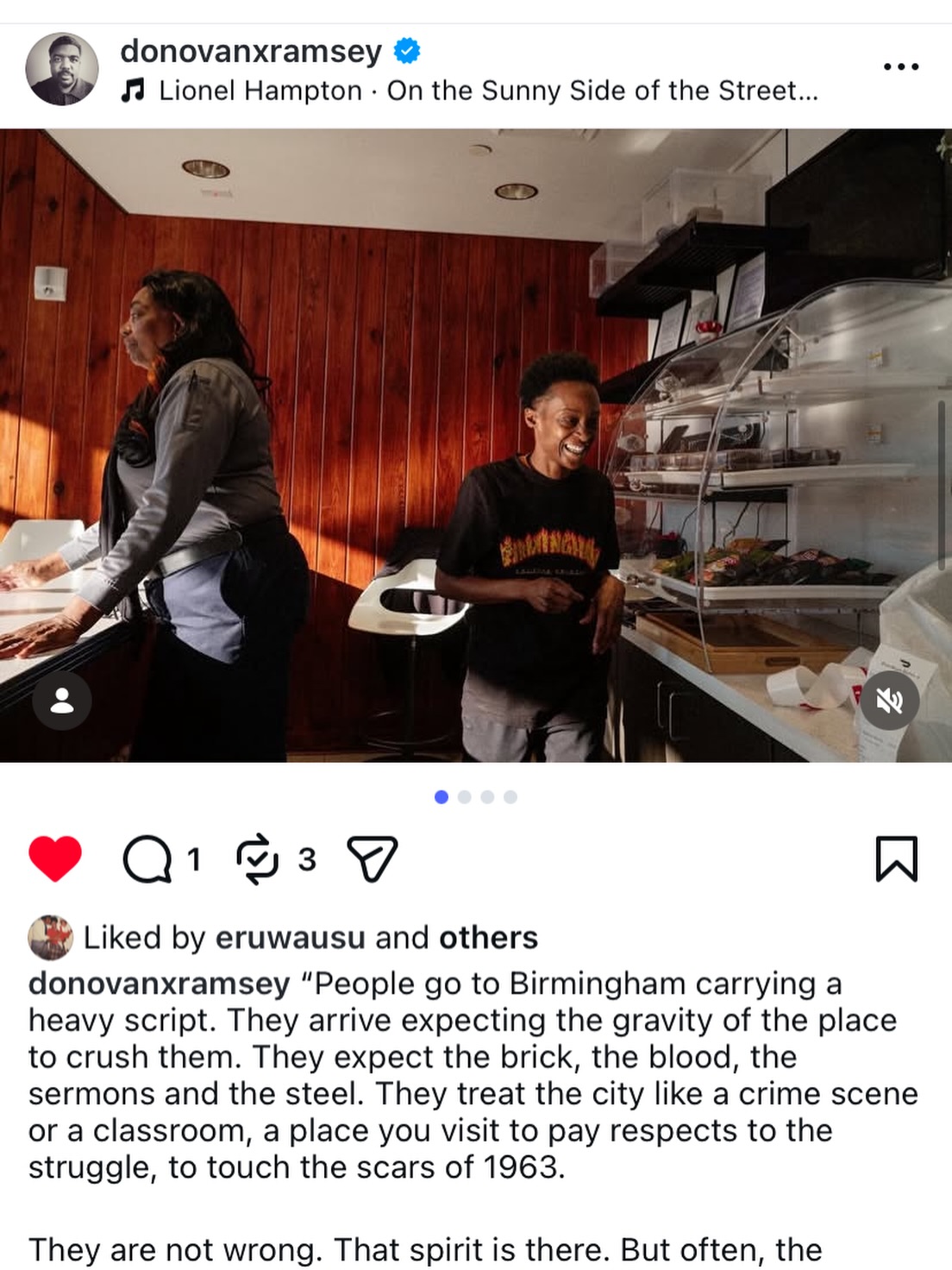 Thank you @donovanxramsey and @ajcnews
This was a beautiful piece my brother. I Love Birmingham 🫶🏾❤️