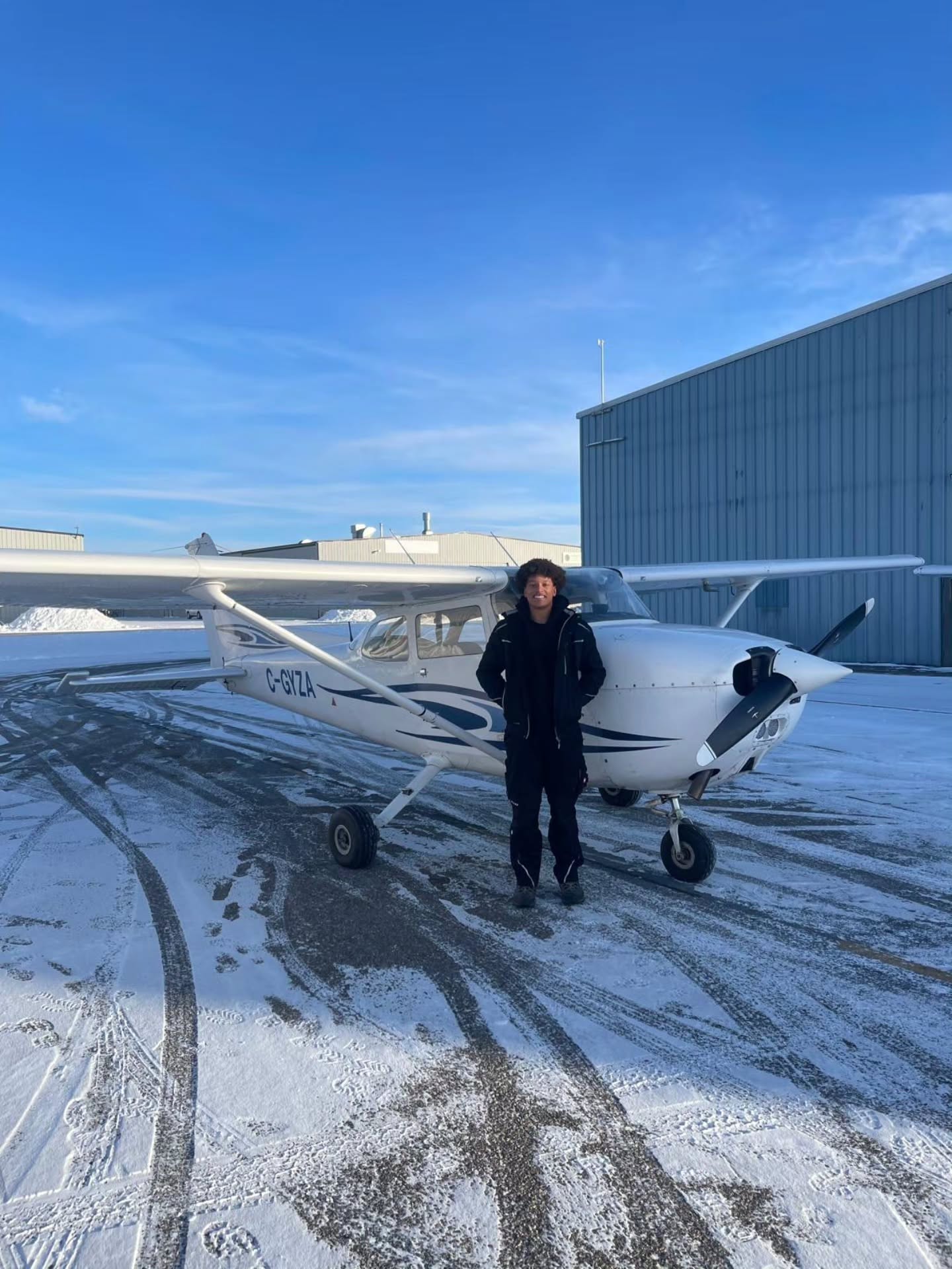 Louis braved the cold yesterday and flew all by himself for the first time! Way to go, Louis!!
.
.
.
.
#firstsolo #satc #cessna172 #c172 #calgary
