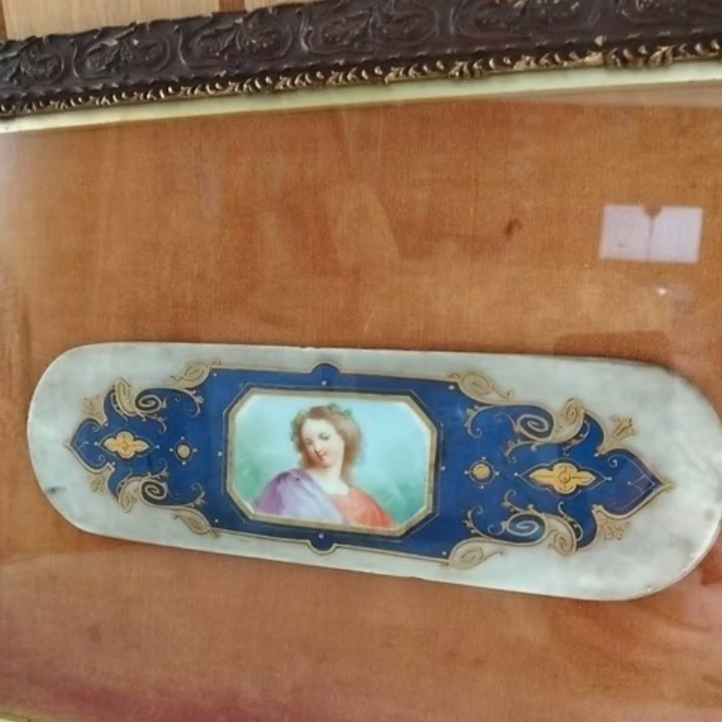 Antique Porcelain Plaque Portrait – Classical Lady After Raphael? – Ornate Frame | https://share.google/7uD8WWIetkuGYbt1B