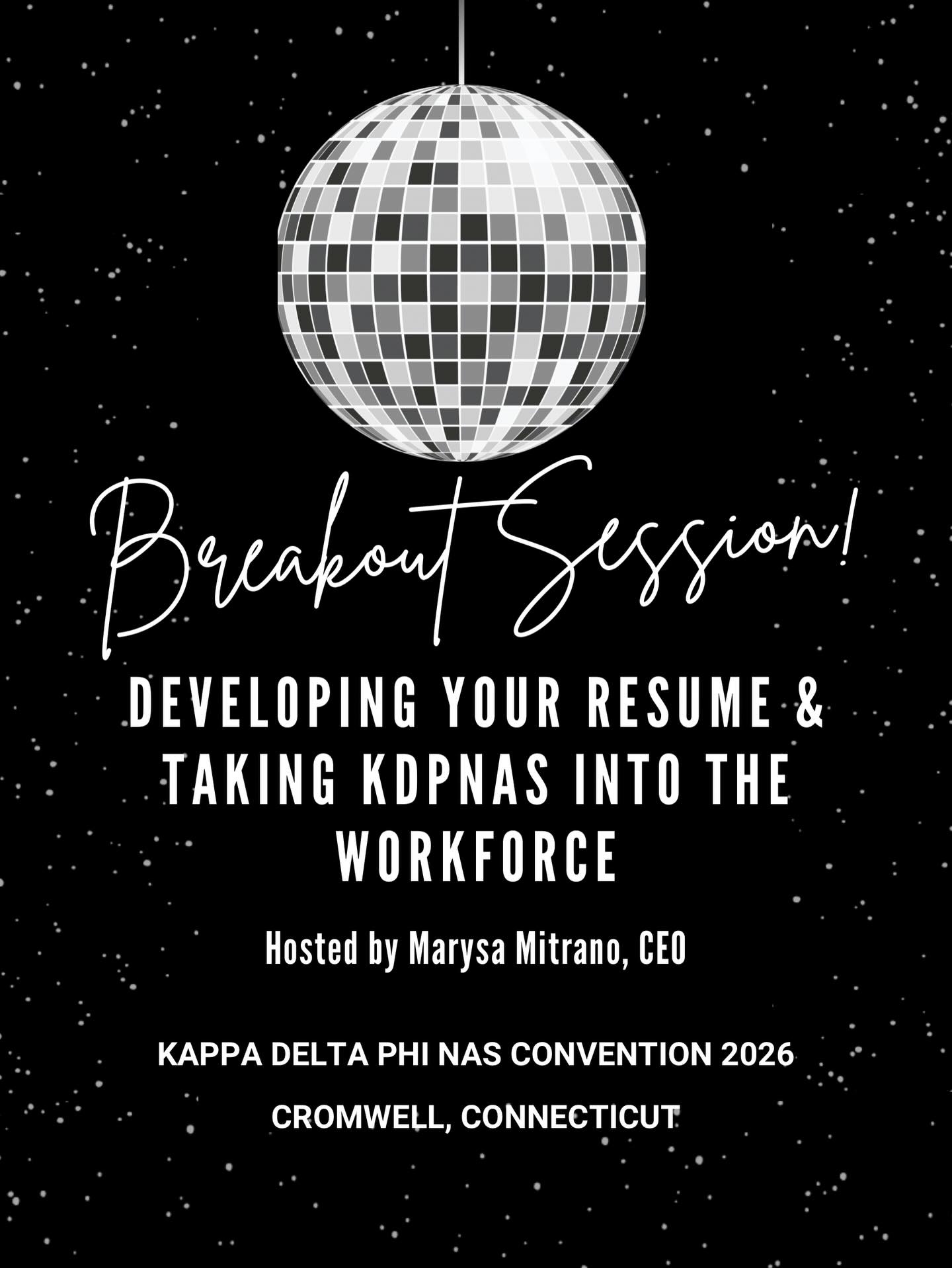 Breakout session announcement!! π£
