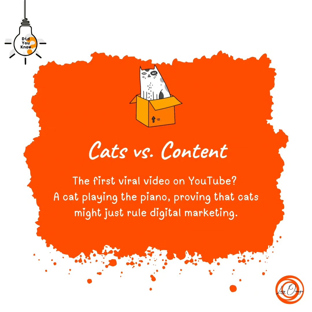 🎹🐾 Did you know?
The OG YouTube viral sensation was a cat playing the piano! Proof that cats are the true kings of content. 🐱👑
.
.
.
#DigitalMarketingFun #CatContentForever #OGViral #youtube