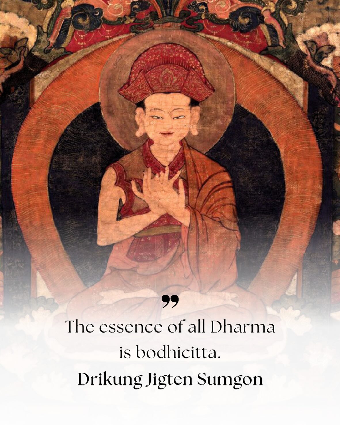 Drikung Kyobpa Drikung Jigten Sumgon (1143–1217) was the founder of the Drikung Kagyu lineage and one of the great masters of Tibetan Buddhism.
He is said to be an emanation of Nagarjuna, and tradition recounts that even the great Mahāpandita Shakya Shri was discouraged by Tara from teaching him, saying, “What could one teach Nagarjuna?” His life of hardship and one-pointed devotion to his gurus and to Chenrezig continue to inspire sincere practitioners.
Join us in the next teaching in the Stories of Liberation series with Do Tulku Rinpoche. This Saturday!
📅 February 21
🕔 5pm CET
🔗 Registration link in bio
#Compassion #DrikungJigtenSumgon #DrikungKagyu #KagyuLineage #Bodhicitta