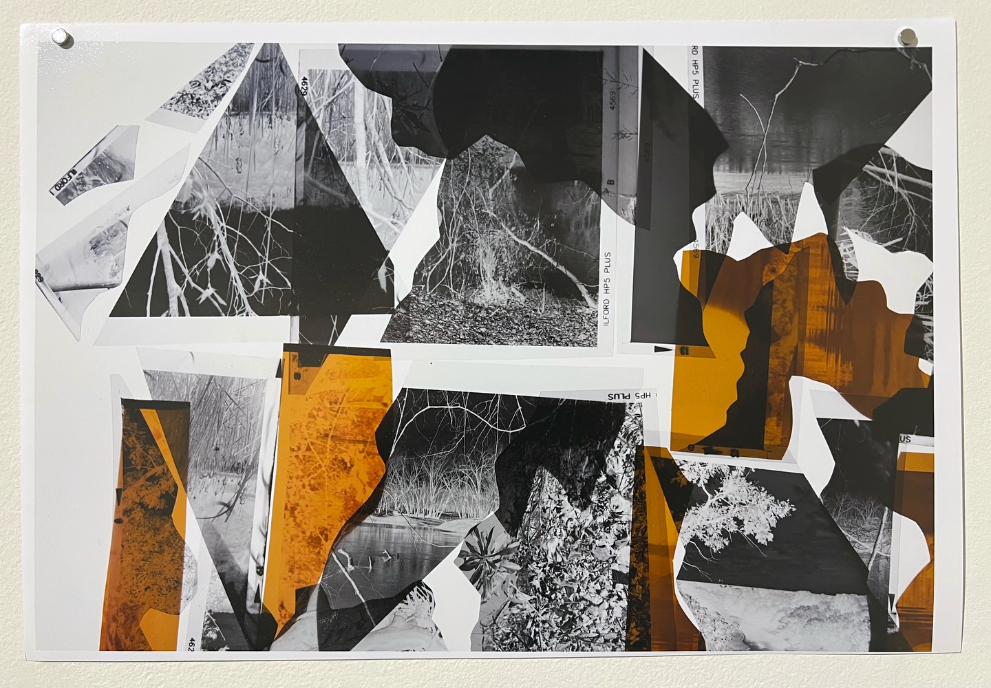 Kristen Brown is an artist and photographer from Southern Minnesota. Her educational background includes an Associates of Fine Arts from Rochester Community and Technical College completed in 2017, Bachelors of Fine Arts in Photography with a minor in Art History from Minnesota State University Mankato in 2019 and Master of Arts completed at MNSU Mankato in Spring of 2023. In addition to her academic studies, Kristen has worked a variety of positions at art exhibiting establishments as an art instructor, gallery installation assistant, curator and special event volunteer. Kristen has been creating through photographic practices since high school. Throughout college she has expanded upon her interest in manipulating film and digital imagery through methods of collage, painting, and sculptural techniques. Outside of creating and exhibiting her own artwork she enjoys working with other visual artists through teaching, curating, and portfolio documentation.
Kristen Brown uses photographic abstraction to link the landscape of skin with the landscape of water. Creases, tears, and stressed surfaces become evidence of human impact, tracing the Minnesota River’s pollution and our shared vulnerability with the natural world. A river under stress. A body under influence. @kristenbrownart