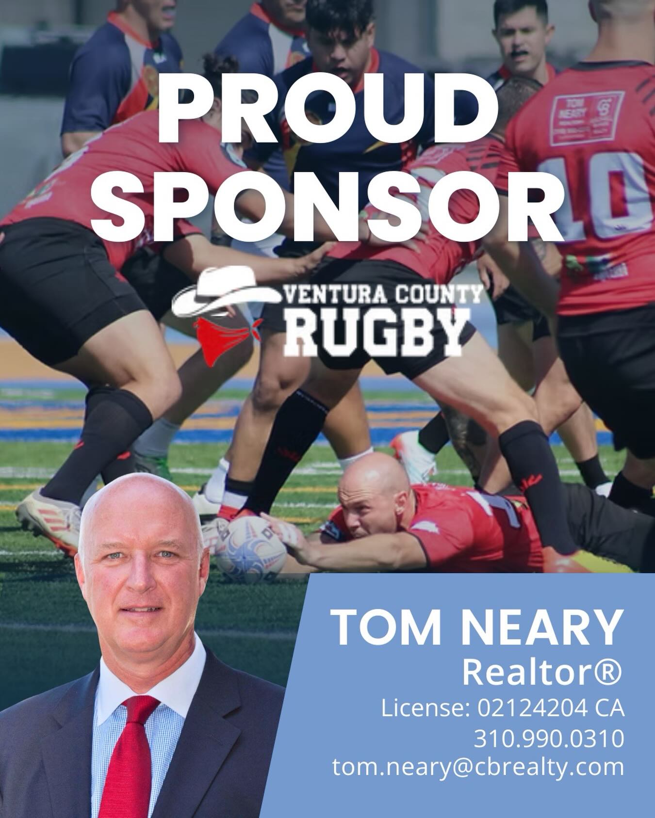 VCRC is proud to announce the return of our sponsor for this 2026 season @tomnearyrealtor
Rugby and Real Estate have shaped my life for years, and I’m proud to bring the same energy, grit, and teamwork to both.
As an annual sponsor of the Ventura County Outlaws Rugby Club, I’m committed to supporting the sport I love and the community that inspires me.
Whether on the pitch or in the housing market, I’m here to go the distance for you. 🏉🏡
Contact Tom if you would like a pricing opinion for your home or for someone you know: #VenturaCounty #Ventura #Oxnard #Carpenteria #Camarillo SantaRosa SantaPaula Ojai ThousandOaks NewburyPark Moorpark SimiValley AgouraHills LakeSherwood Calabasas Westlake Village