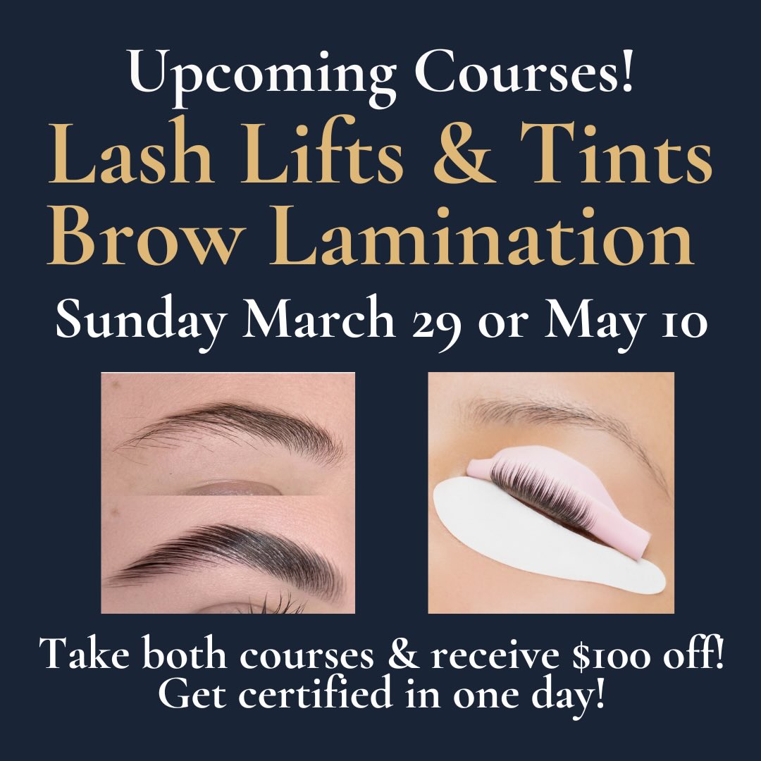 🎓 Lash Lift & Tint Certification Course 🎓
Master one of the fastest-growing services in the beauty industry! In this hands-on course, you’ll learn:
✨ Lash Theory & Safety – Eye anatomy, contraindications, and client consultations
✨ Product Knowledge – Understanding lift solutions, tints, and processing times
✨ Lash Mapping – How to customize curl and lift for each client’s natural lashes
✨ Application Techniques – Proper rod/pad placement, solution application, and tinting process
✨ Aftercare – Educating clients for long-lasting results
✨ Business Tips – Pricing, add-on services, and marketing for maximum profit
📅 Special Bundle Offer: Take our Brow Lamination Course the same day and save $100 on your combined training!
📍 Lash & Beauty Academy of Noblesville
💼 Perfect for licensed professionals or students looking to expand their skills and service menu.
#LashLiftCourse #LashTintTraining #BrowLamCourse #LashAndBeautyAcademy #NoblesvilleBeauty LashTraining BeautySchoolLife EstheticianTraining LashBusiness LashCertification SpaBusinessGrowth BeautyEducation LashProLife11
