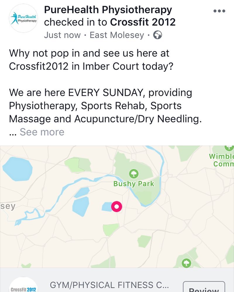 #physiotherapy #sportsrehab #sportsmassage #acupuncture #dryneedling #molesey #imbercourt #esher #crossfit2012