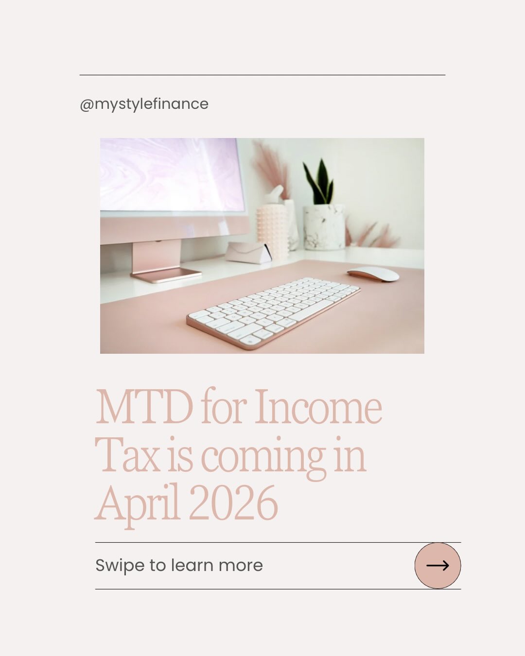 MTD for income tax is arriving in April 2026 and it’s going to change the way sole traders and landlords report their income. Scroll to find out if this applies to you & what you need to do 🙌
#freelancer #smallbusinessuk #womeninbusiness