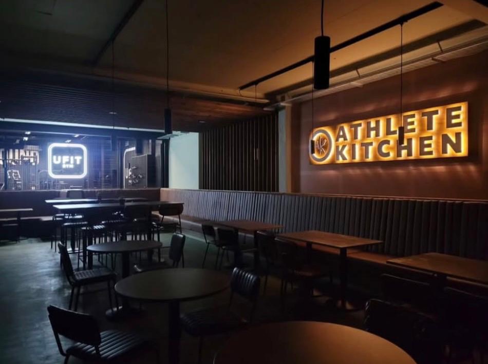 Bespoke built up LED signage for @ufit_fitness @athlete.kitchen. That’s why brands choose Semaphore. ⚡️ #design #create #install #wearesemaphore